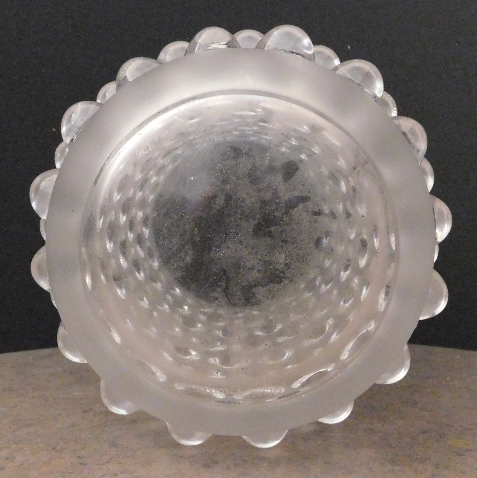 Lalique France Vintage Mossi crystal vase