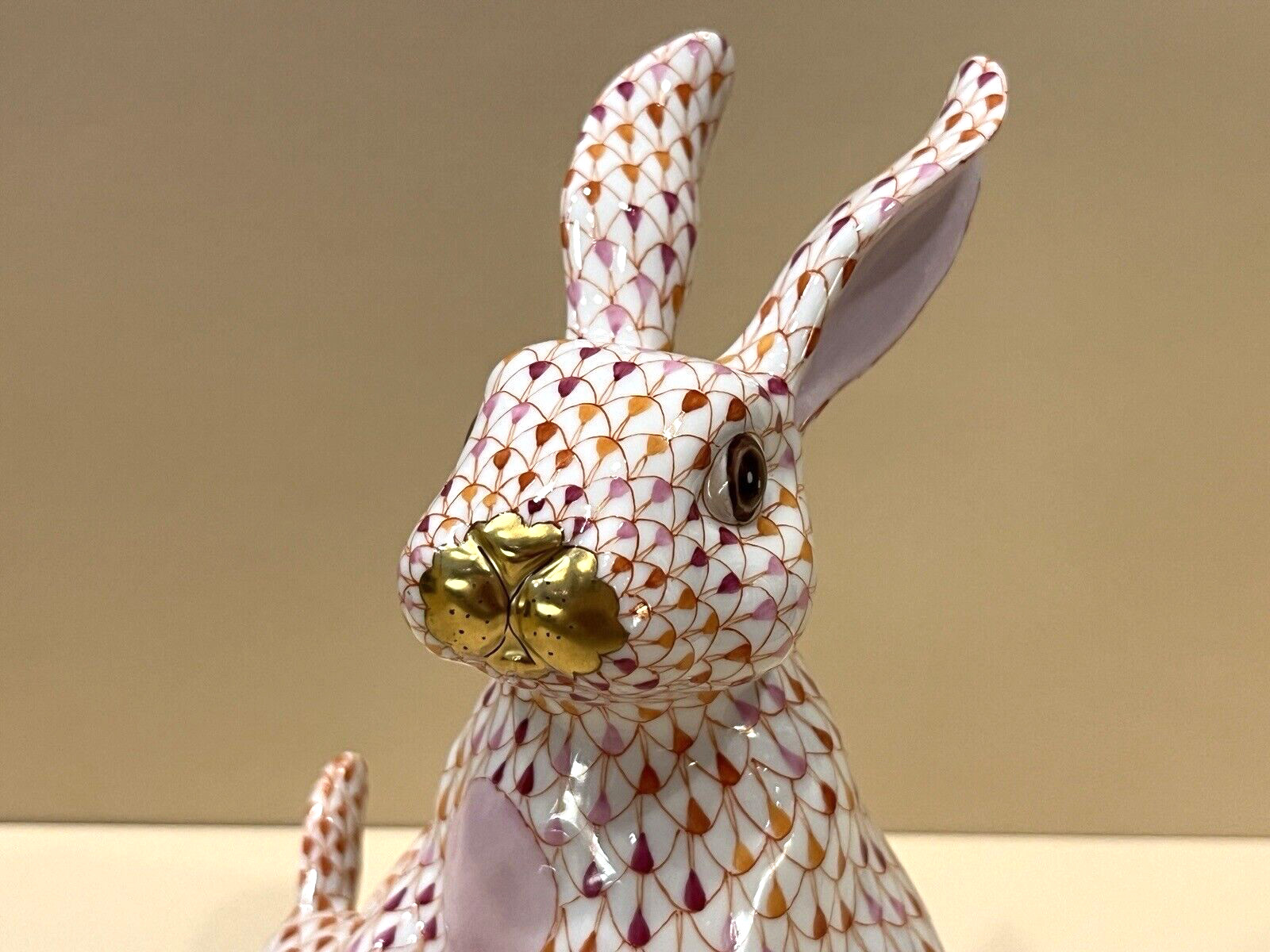 Herend Reserve Collection BUNNY WITH BABE Mosaic Fishnet Ltd 102/150 NIB