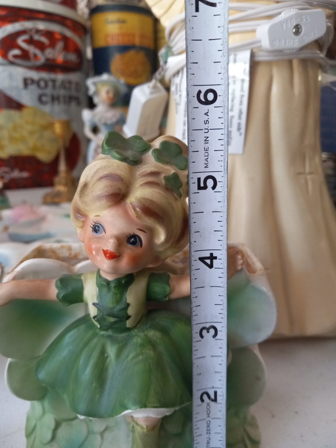 Vintage Relpo Japan K1760 St. Patrick’s Day Irish Girl Planter No Damage Painted