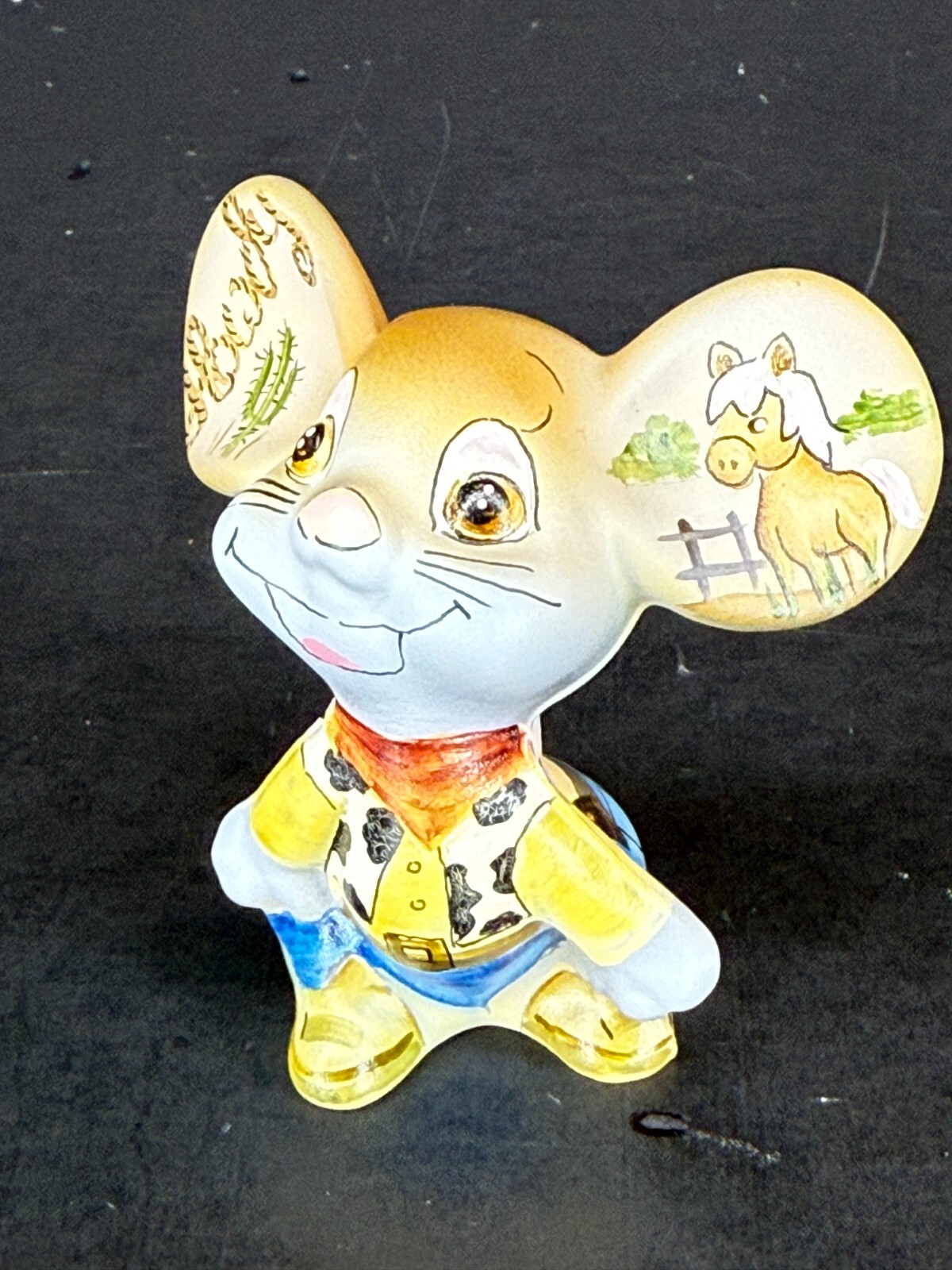 Fenton Gift Shop “Howdy Hoss” Mouse – Limited Edition HP by K. Barley 2025
