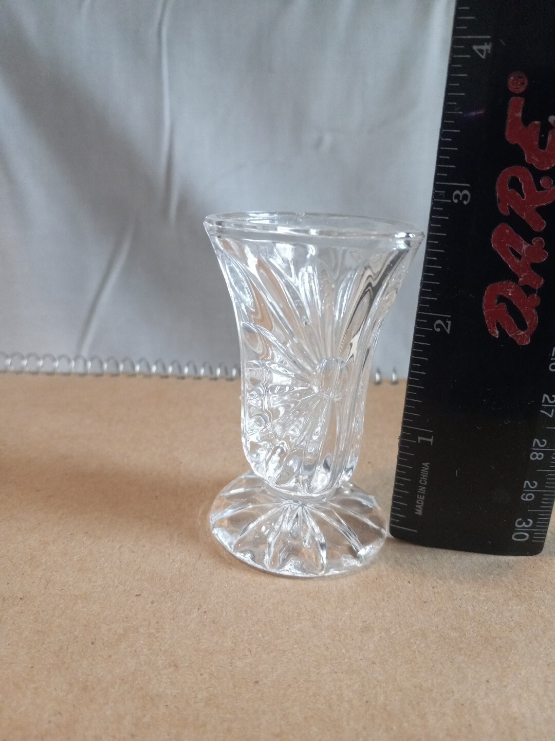 Vtg. Glass Toothepick Holder Or Bud Vase 2.75 Inches Tall