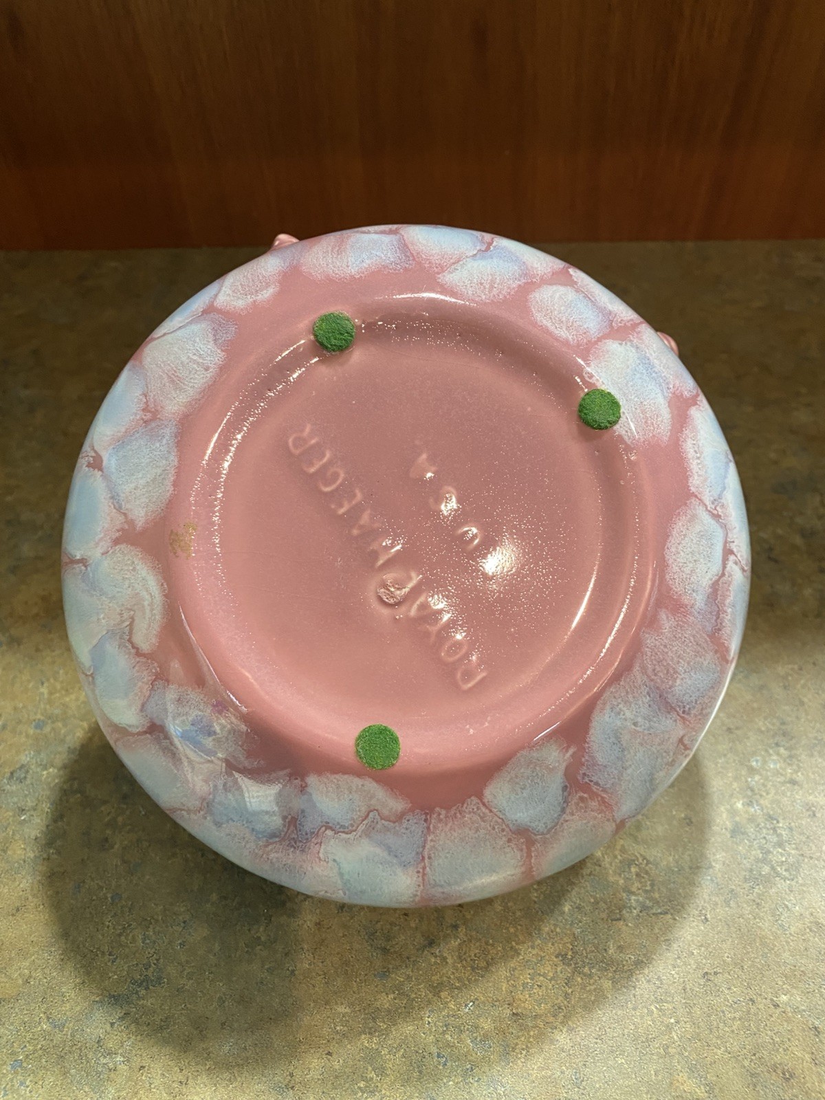 Vintage Royal Haeger by Royal Hickman, Mauve Agate Lily Planter Bowl