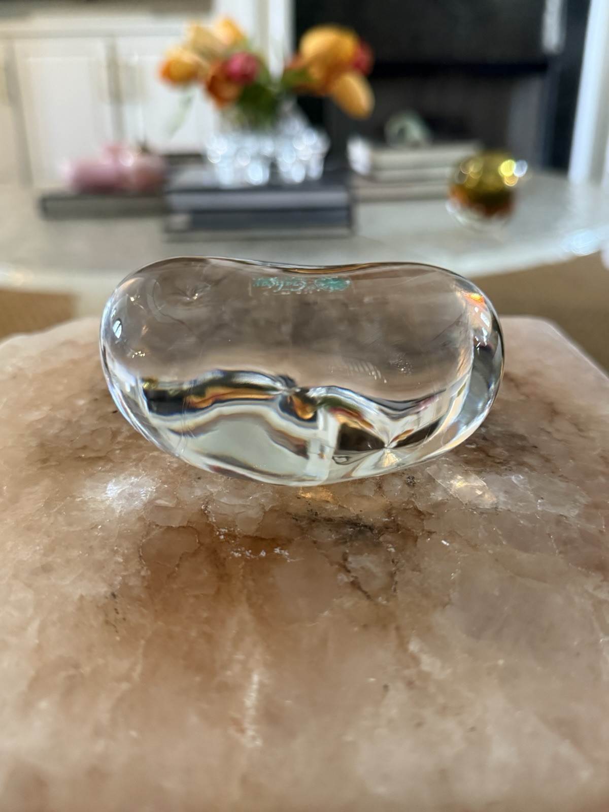 Vintage Galway Irish Crystal Potato Spud Rock Paperweight 3 in x 2.5 in x 2