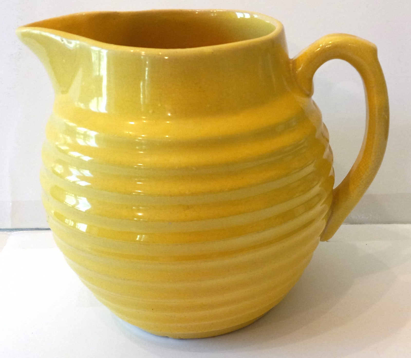 Bauer Pottery Ring Ware Yellow Pitcher
