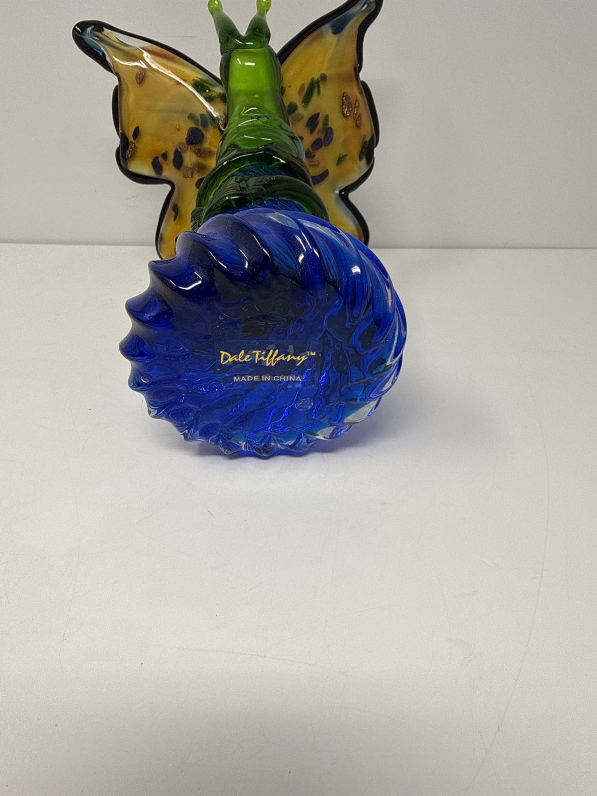 Dale Tiffany Art Glass Butterfly Figurine 8.5”