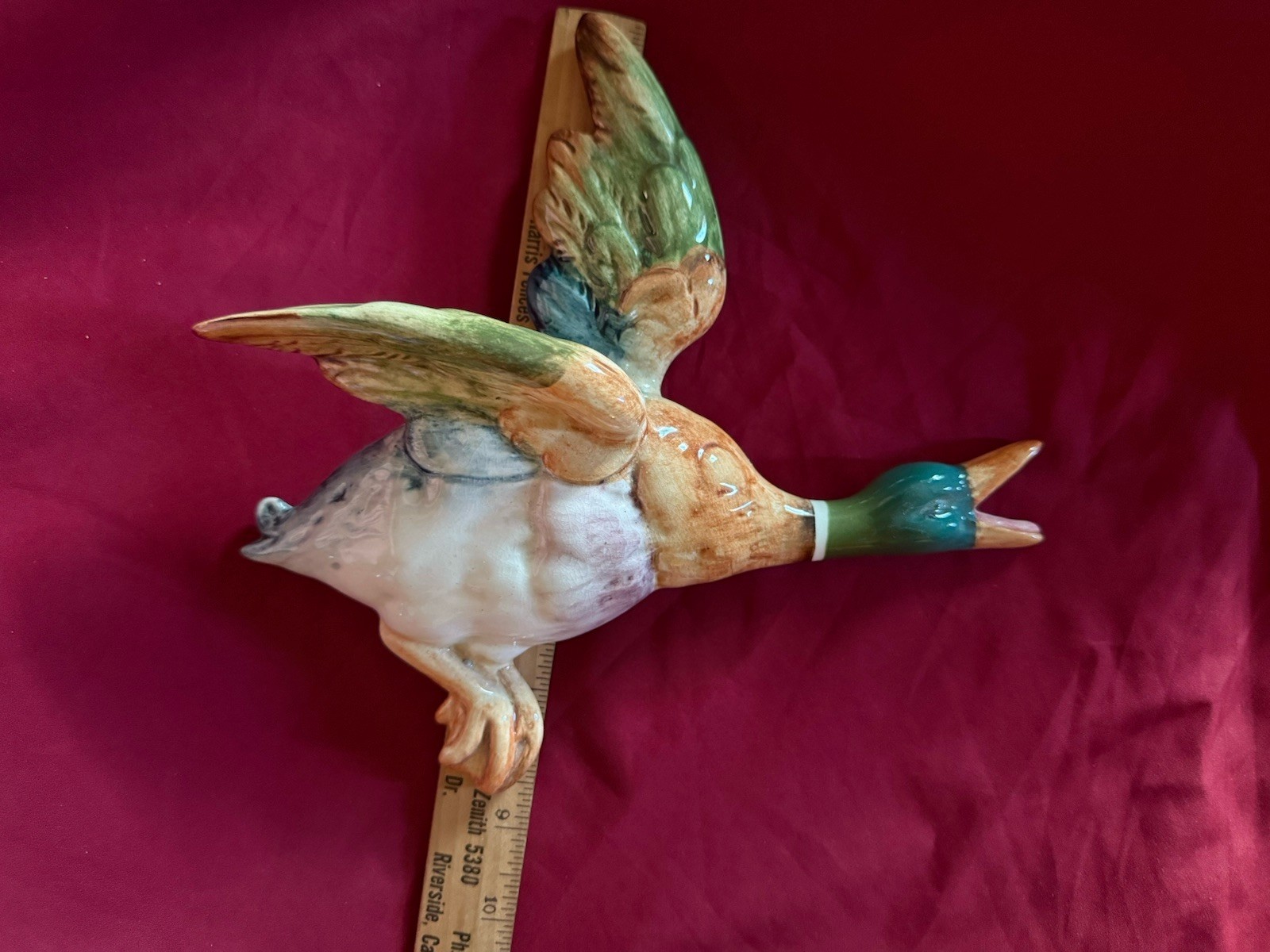 Vintage BESWICK Mallard Flying Wall DUCK Plaque – 596 / 2 ~ 8 1/2” Gorgeous
