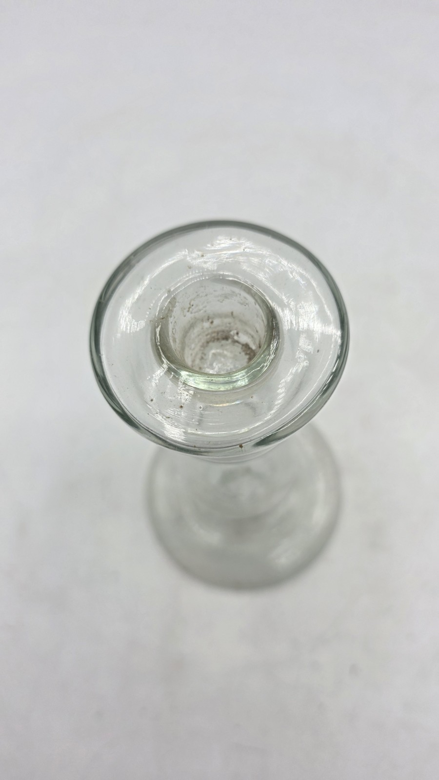 18th Century Free Blown Glass Hollow Candlestick Unusual Style Continental