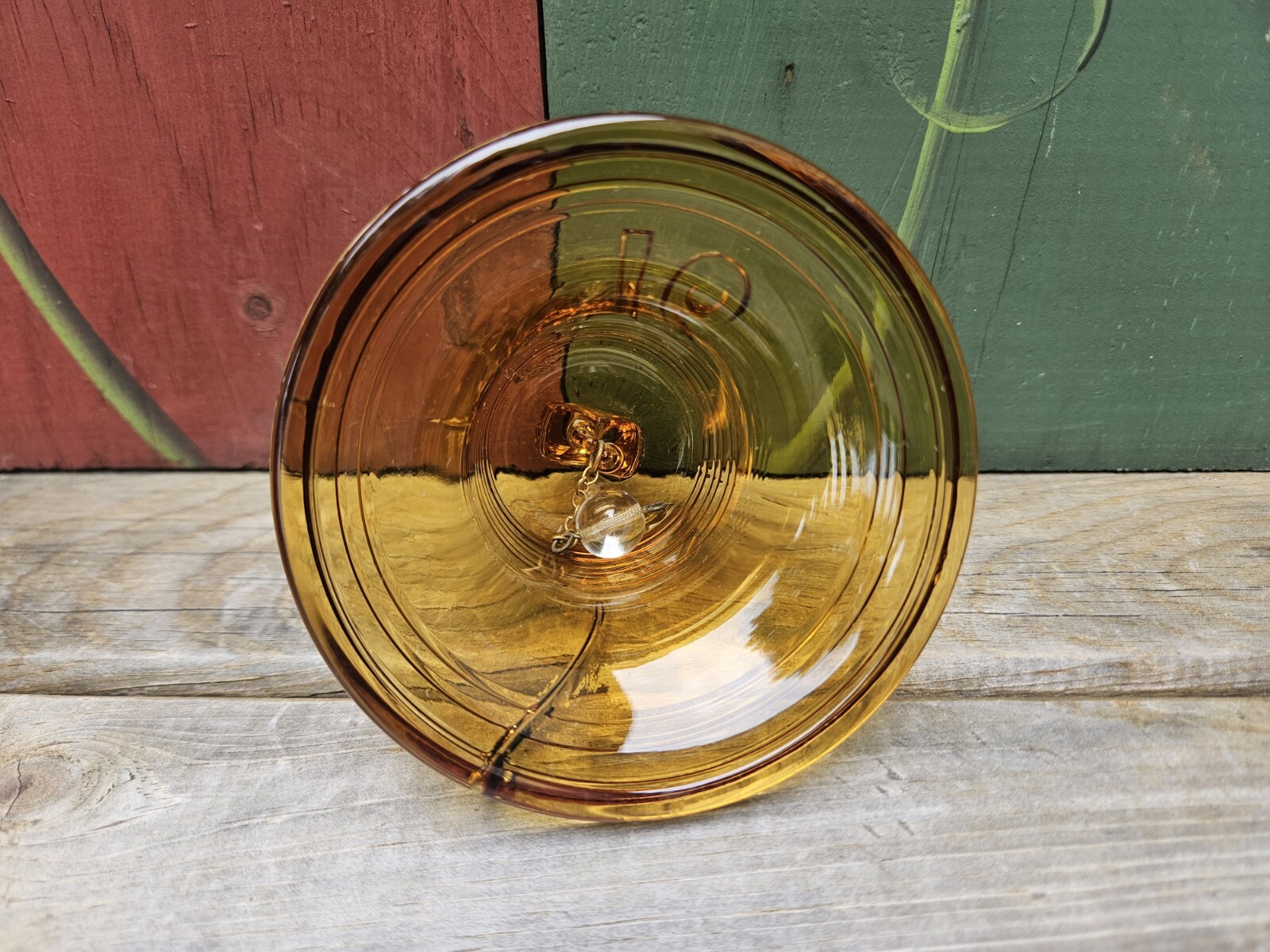 Vintage Viking Glass 1976 Commemorative Liberty Bell In Amber ~3.5″ Tall