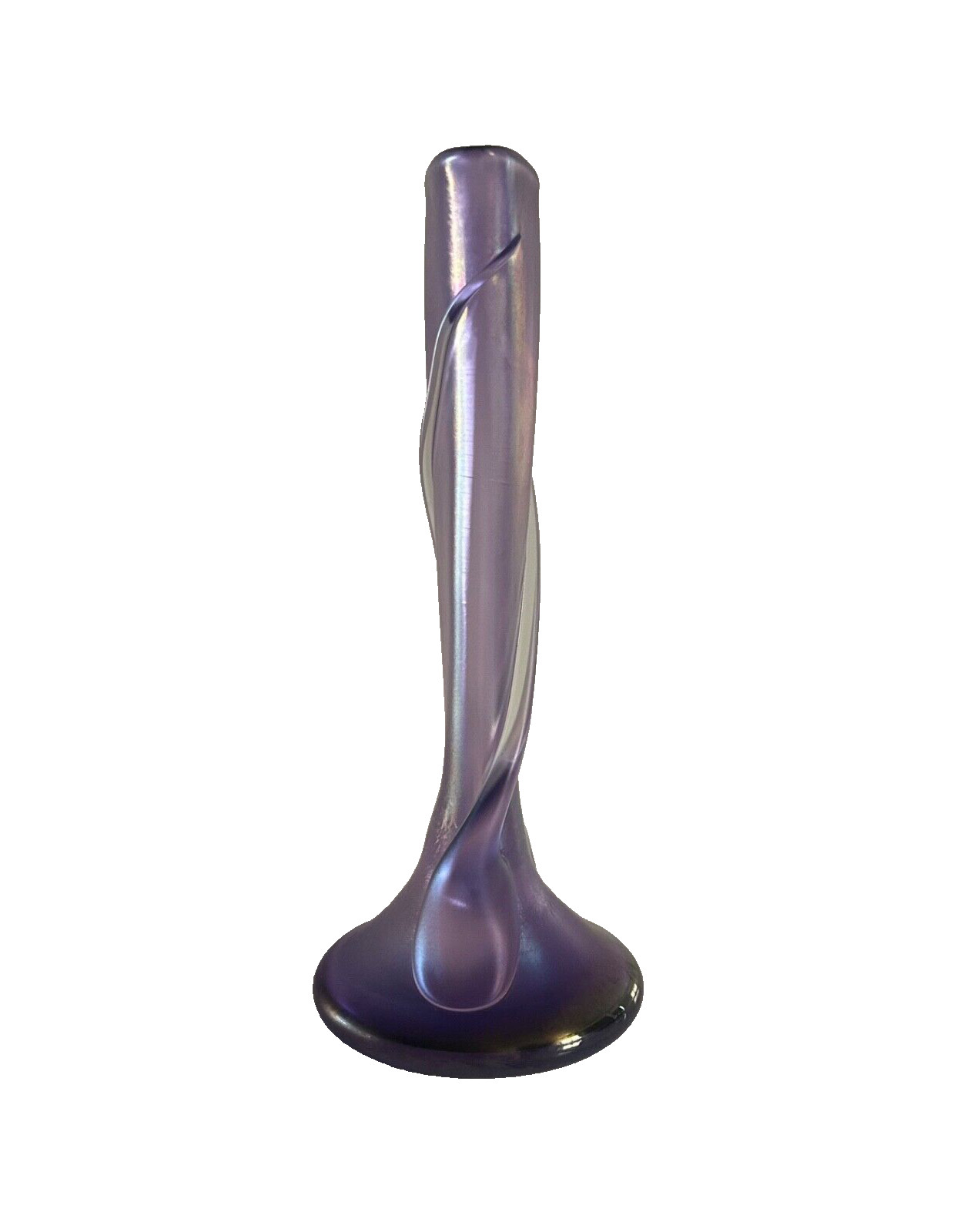Zellique Studio Art Vase Iridescent Purple Opaque Vase Signed JM Joseph Morel!