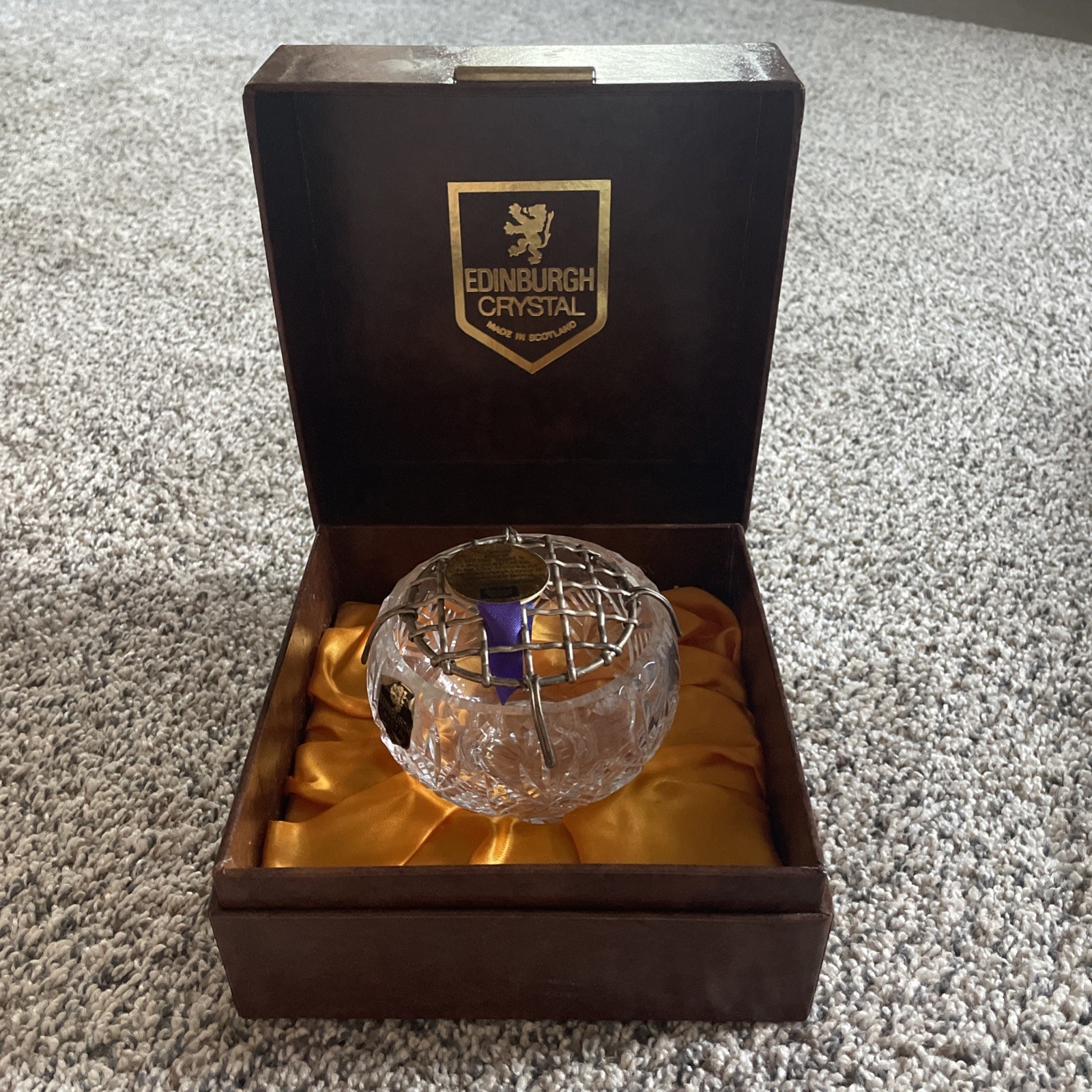 Edinburgh Full Lead Cut Crystal. Made in Scotland.