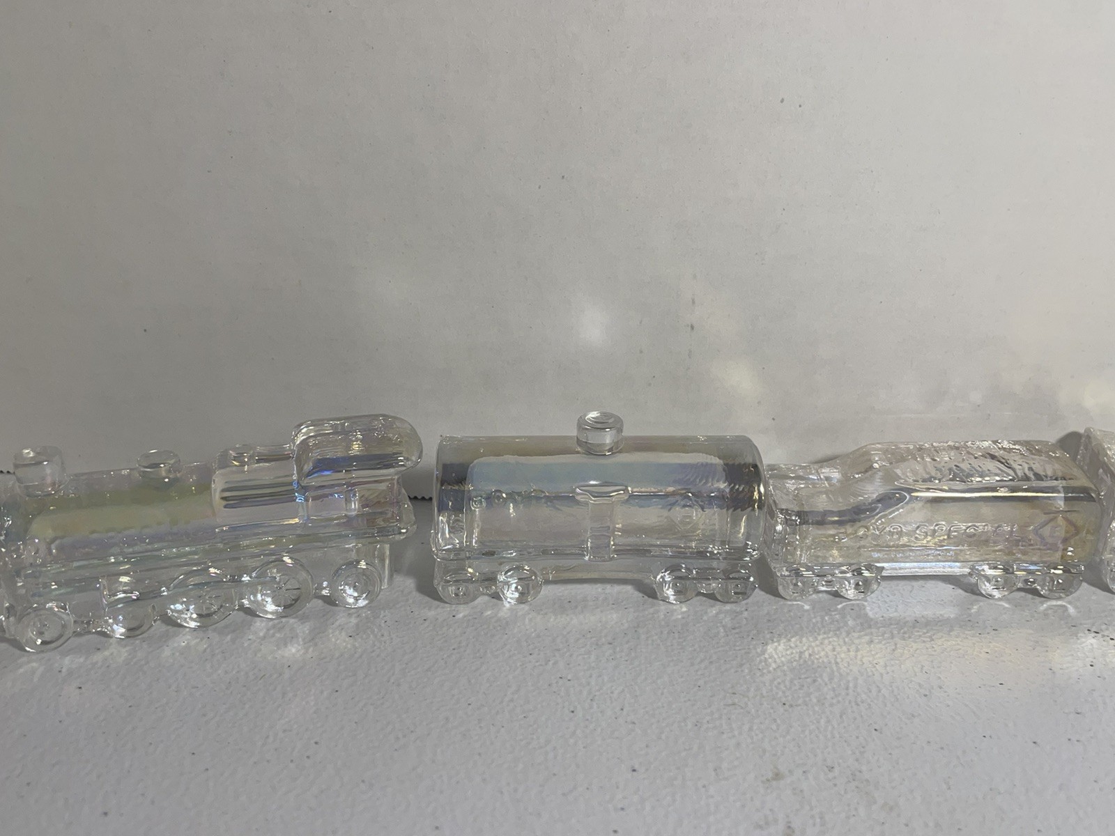 Boyd Glass Crystal Carnival Train Set