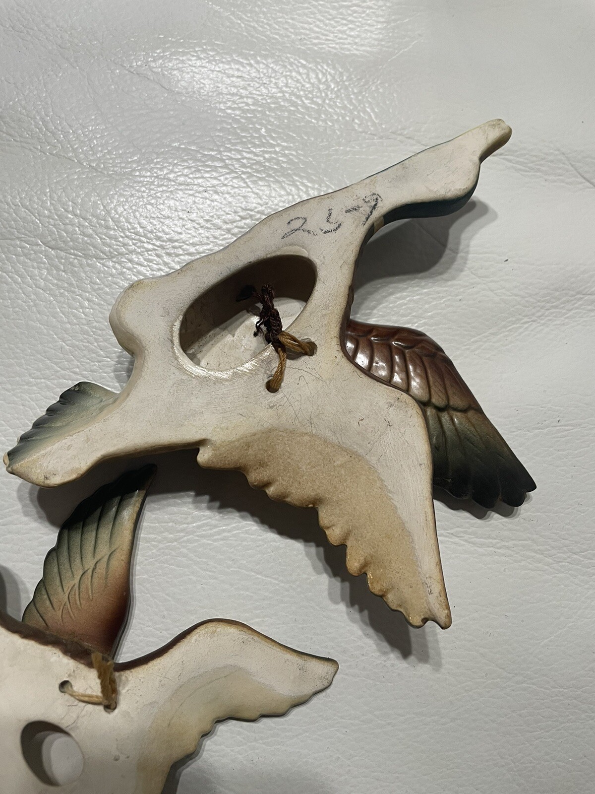 Vtg Set Of FLYING MALLARD DUCK WALL PLAQUE FIGURINES Lot 3