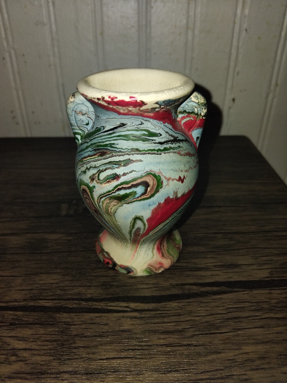 1930s Art Deco Morton Pottery “End Of The Day” Swirl Vase Set Of 7