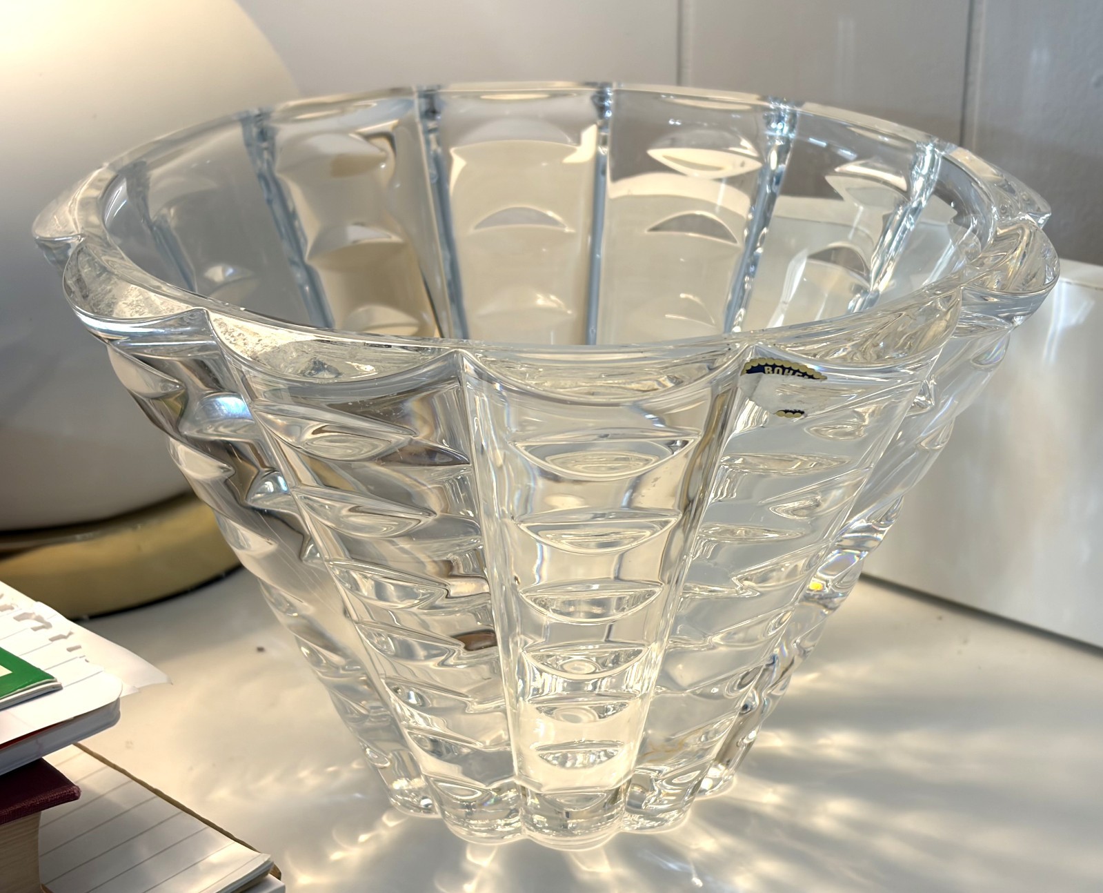Mikasa Celebrations 24% Lead Crystal Facets 9″ x 6″ Heavy Bowl-Stunning