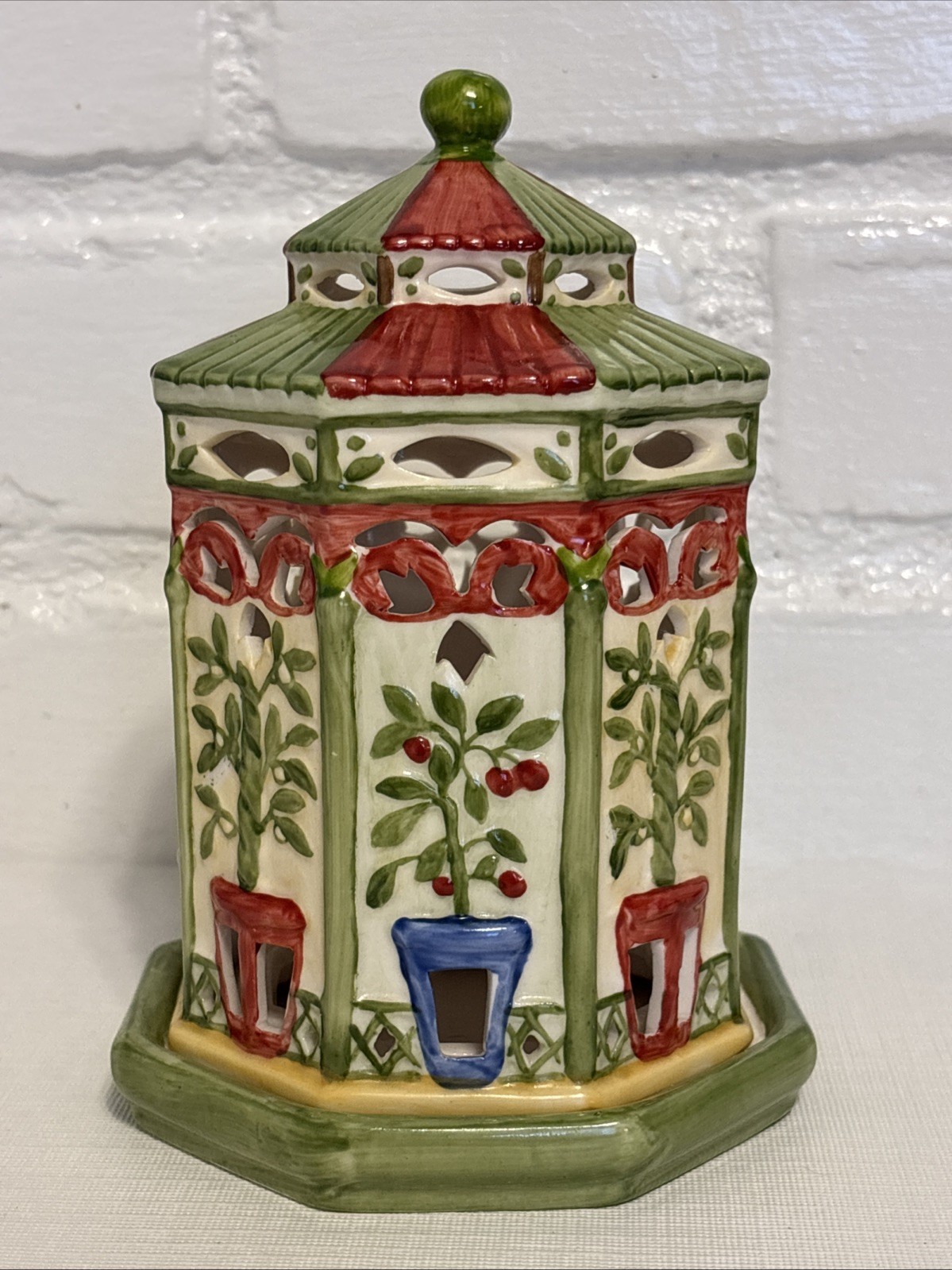 VTG Villeroy & Boch Spring/Summer Garden Gazebo Tea Light Candle Holder NEW