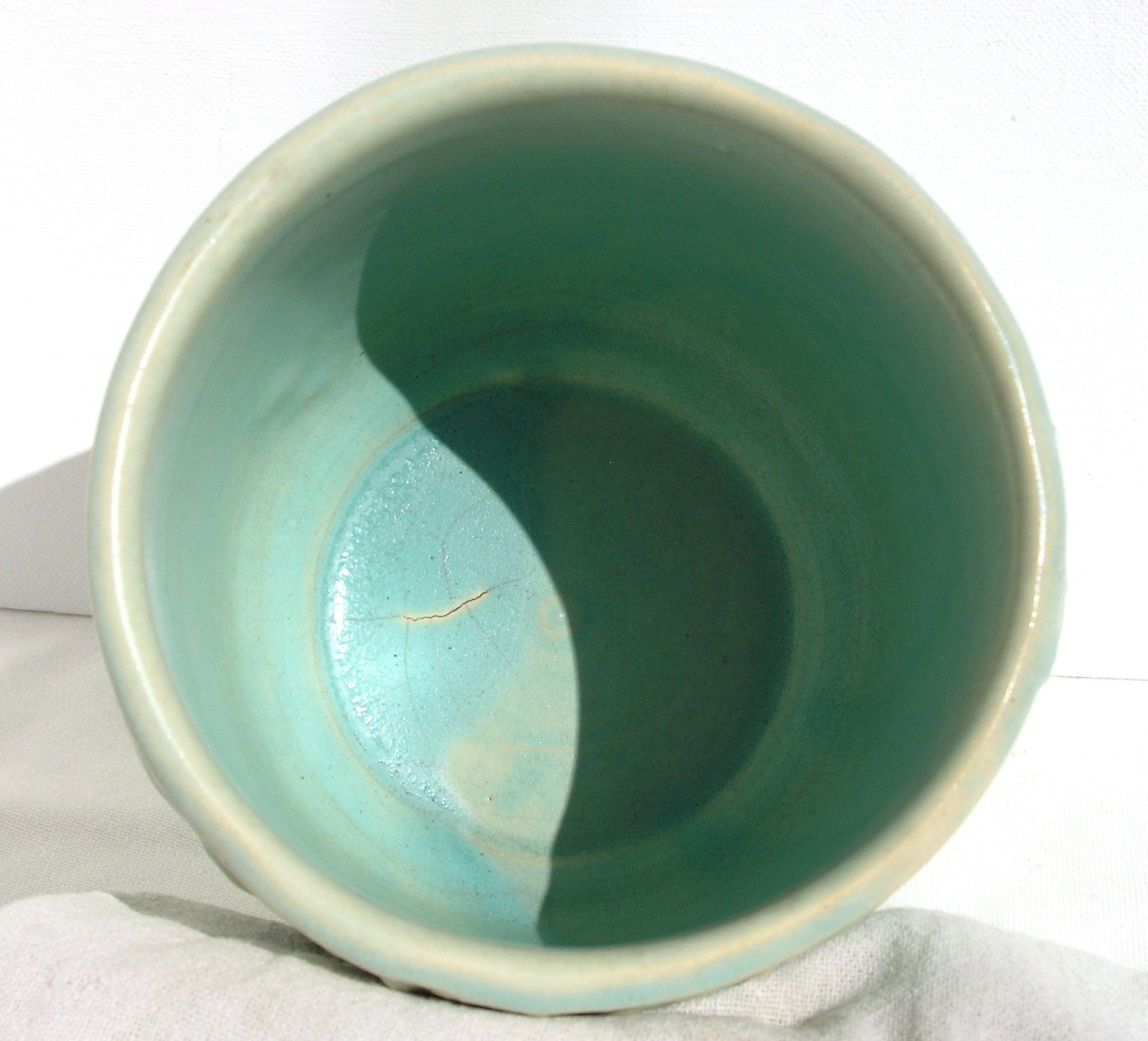 Vintage McCoy Pottery Blue Butterfly 4″ Jardiniere Planter Pot NM Mark