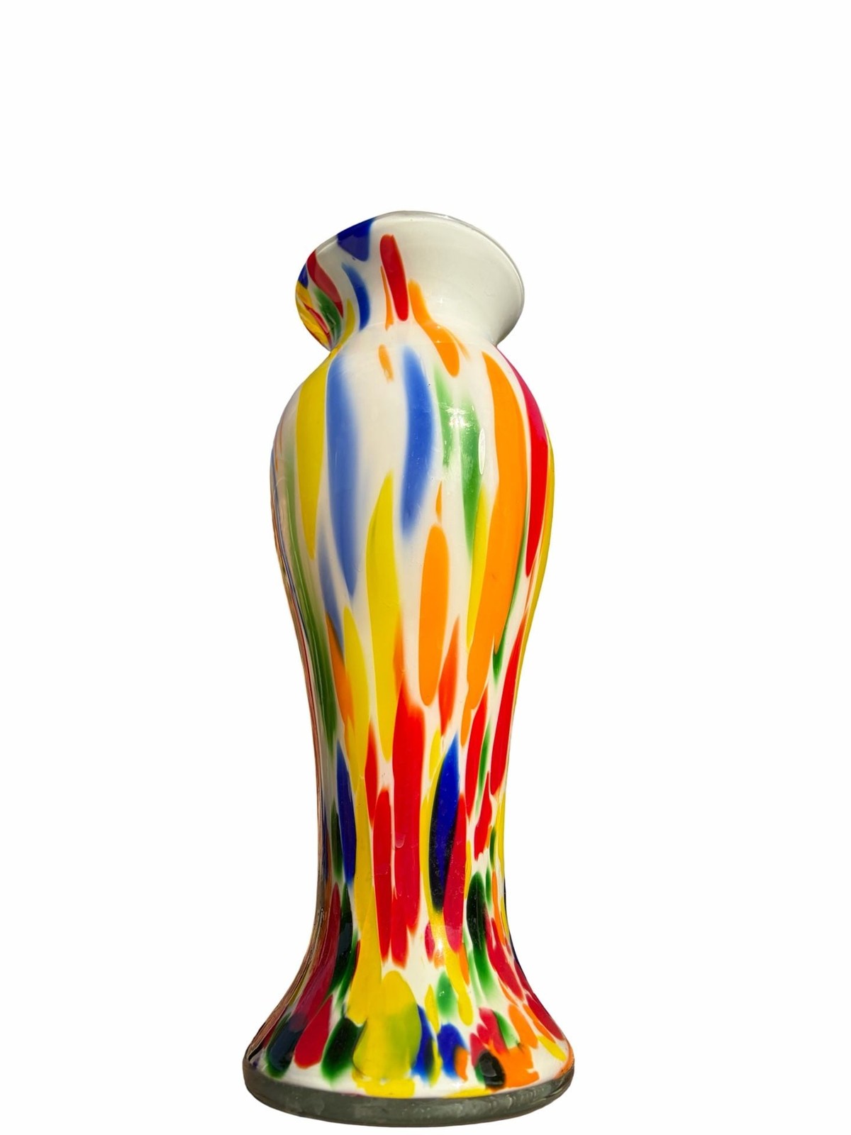 Vintage Murano Multi-Color Confetti Art Glass Vase