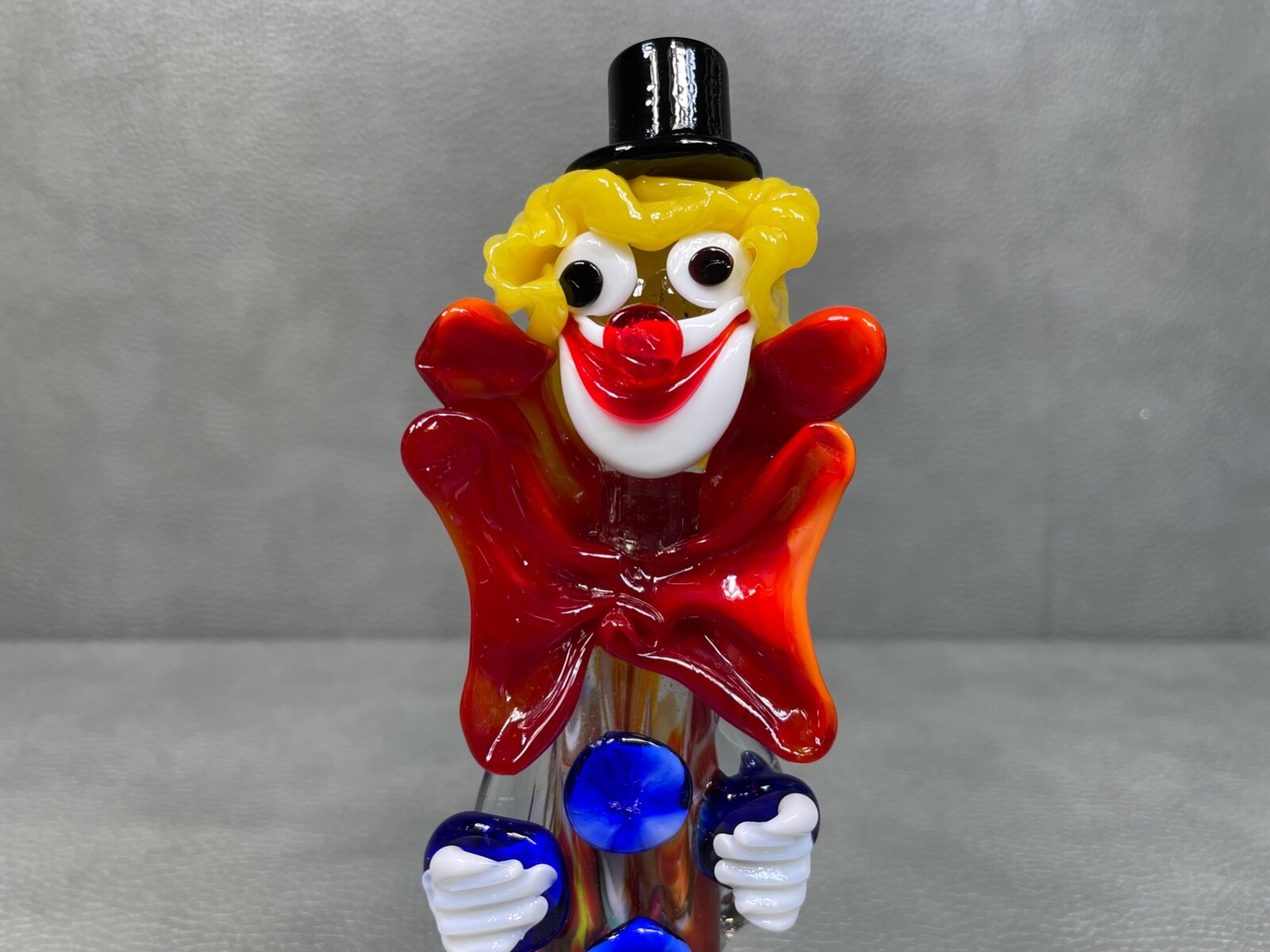 MCM Italian Mid Century Modern Murano Glass Clown Figurine Statue 8 1/2″