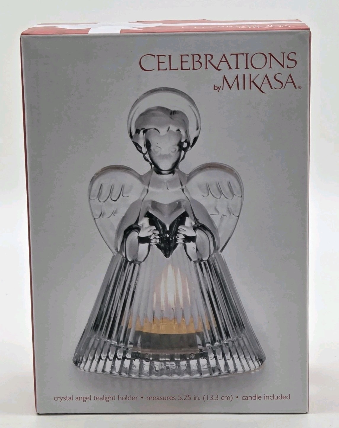 Celebrations by Mikasa Crystal Angel Tealight Candle (Included) Holder 5.25″ T