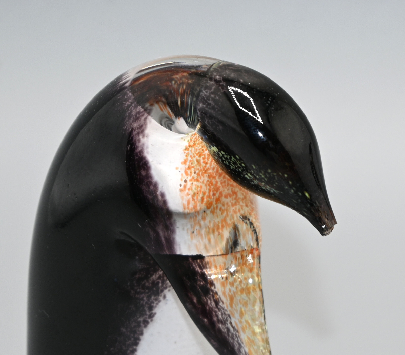 Pair of PENGUINS Hand Made / Blown JAROS Czech Bohemian Art Glass