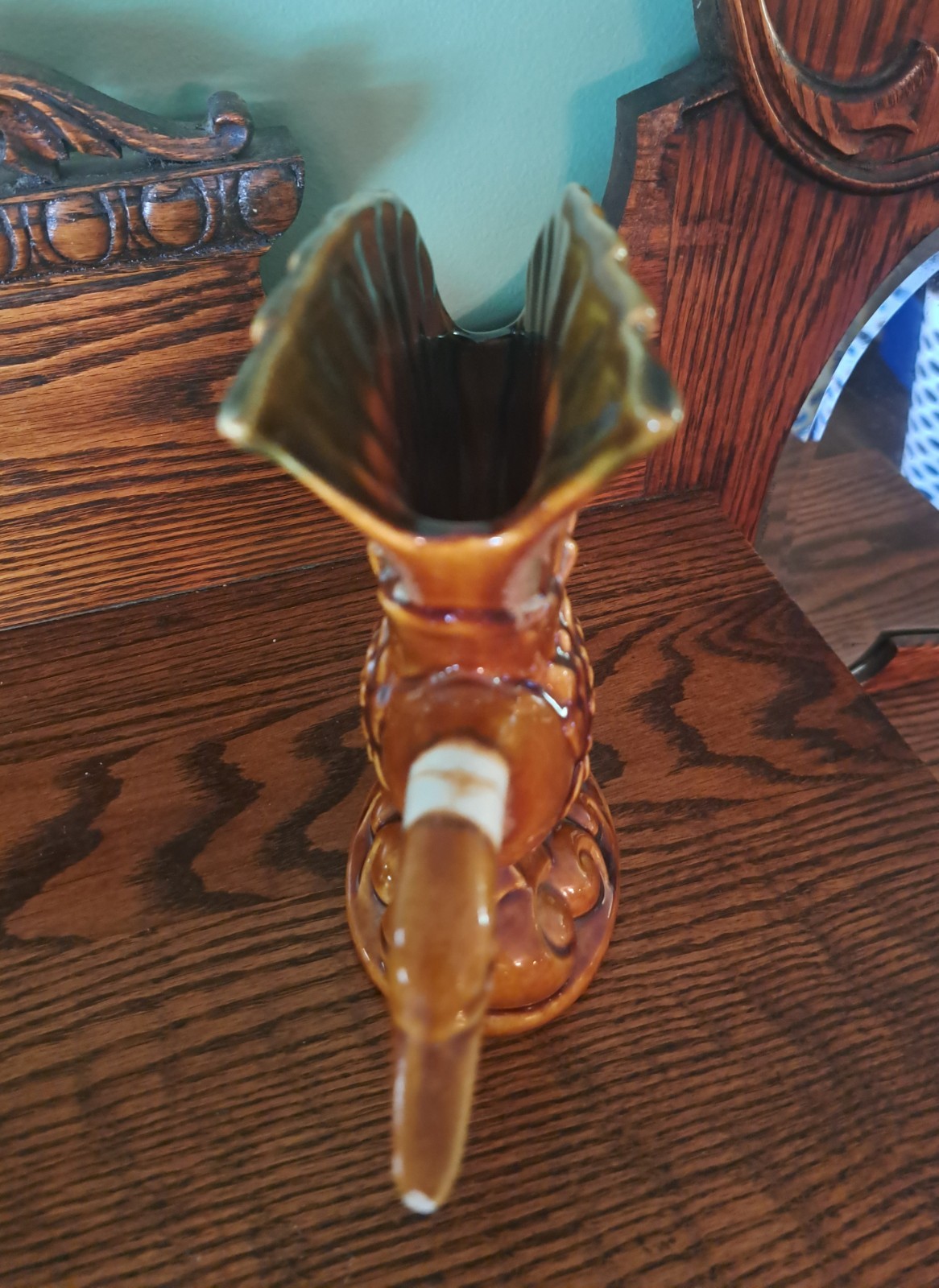 Vtg Royal Haeger Brown Planter Vase Duck Goose R904