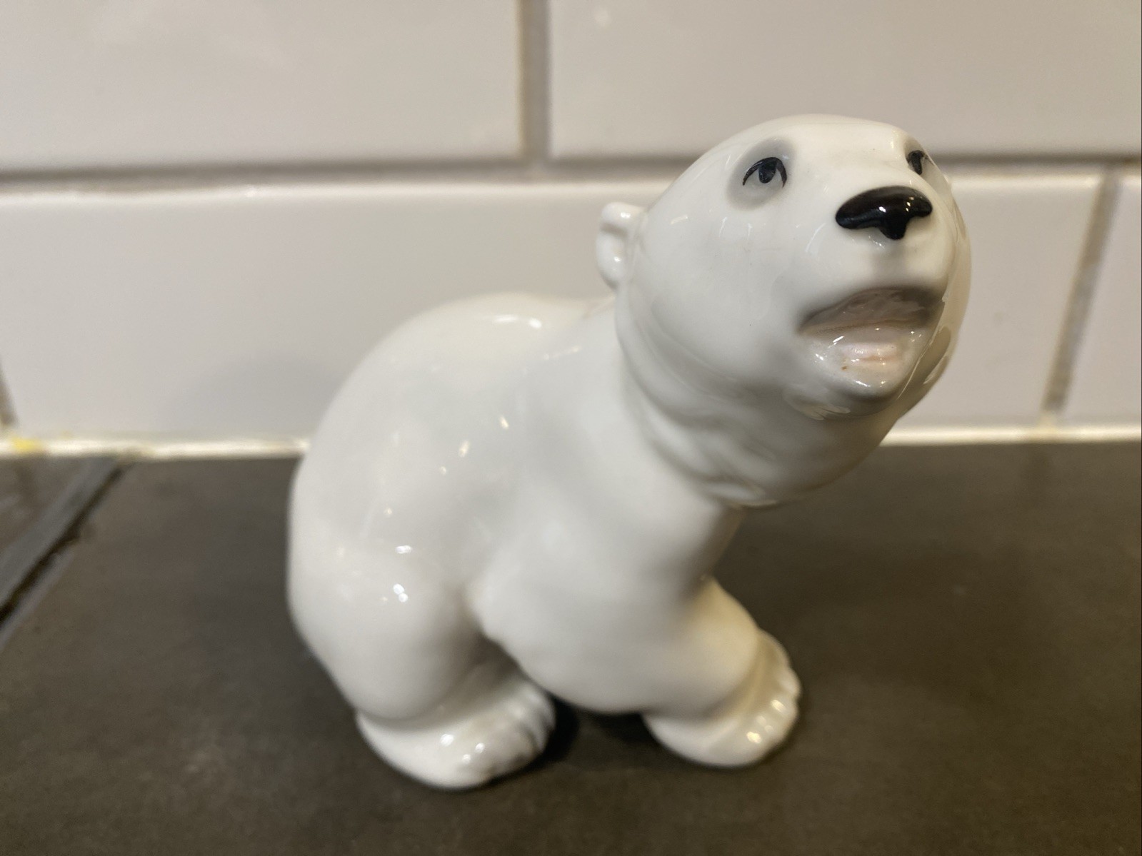 Russian Porcelain Polar Bear Figurine Made in USSR