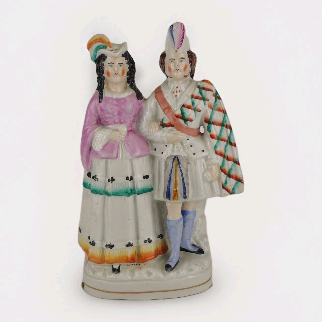 Staffordshire Victorian Antique Porcelain Princess Louise & Marquese of Lorne 9″