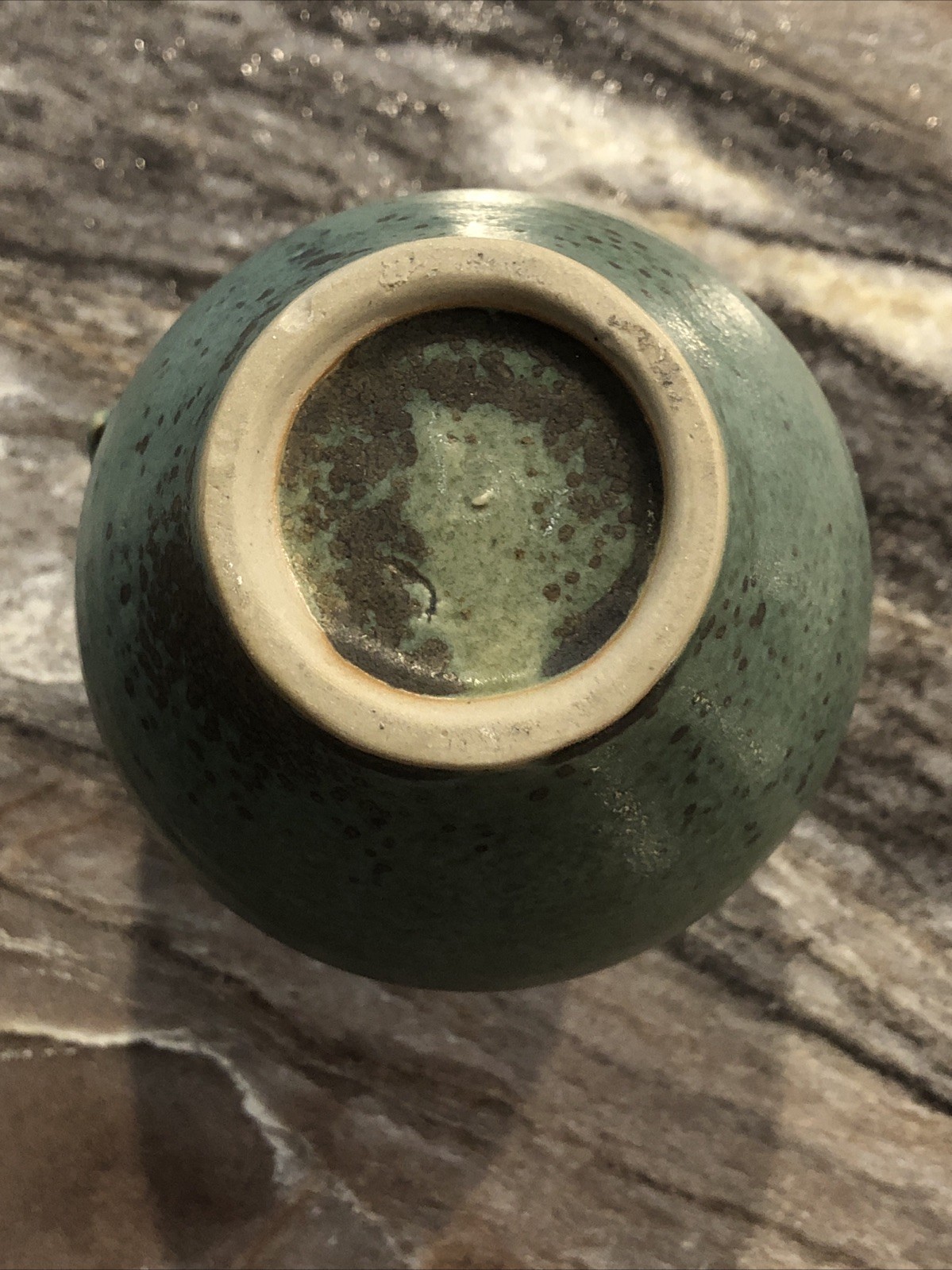 Indonesian Art Pottery Green Dragonfly Vase No Cracks No Chips No Issues