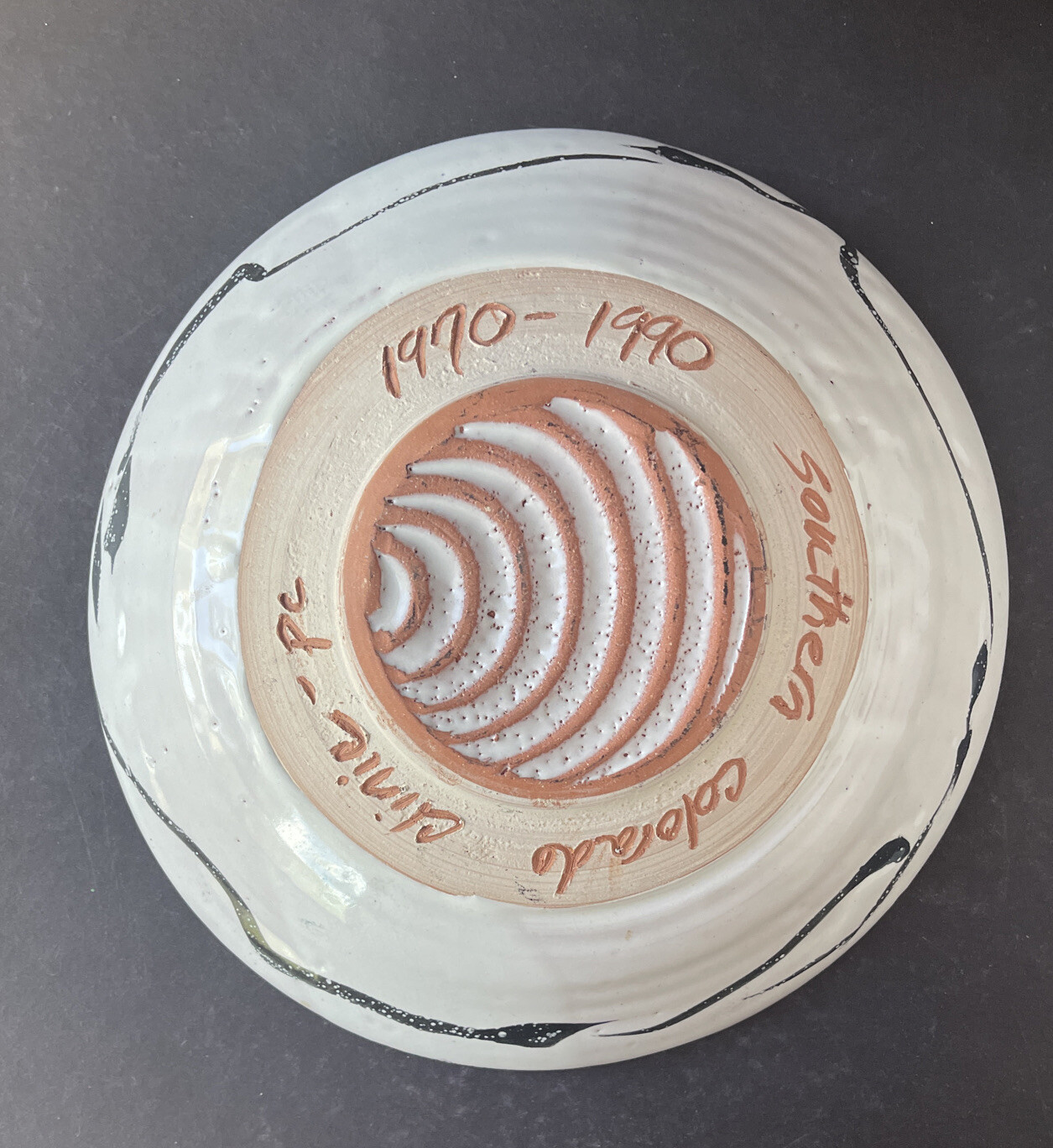 Rare Southern Colorado Clinic Pc – Pottery 80’s Style Arts & Crafts – Large Bowl