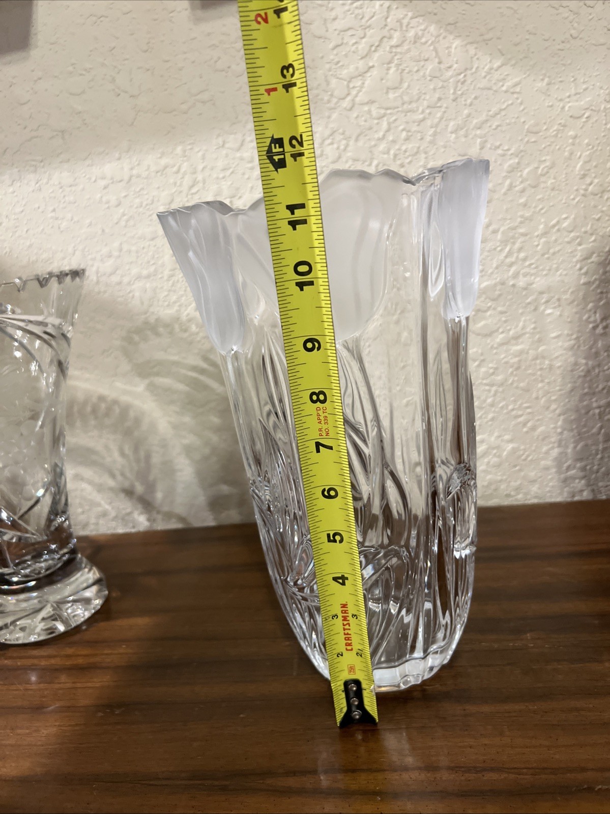 Block Crystal “Tulip Garden” vase, lead Crystal 24% 1980s