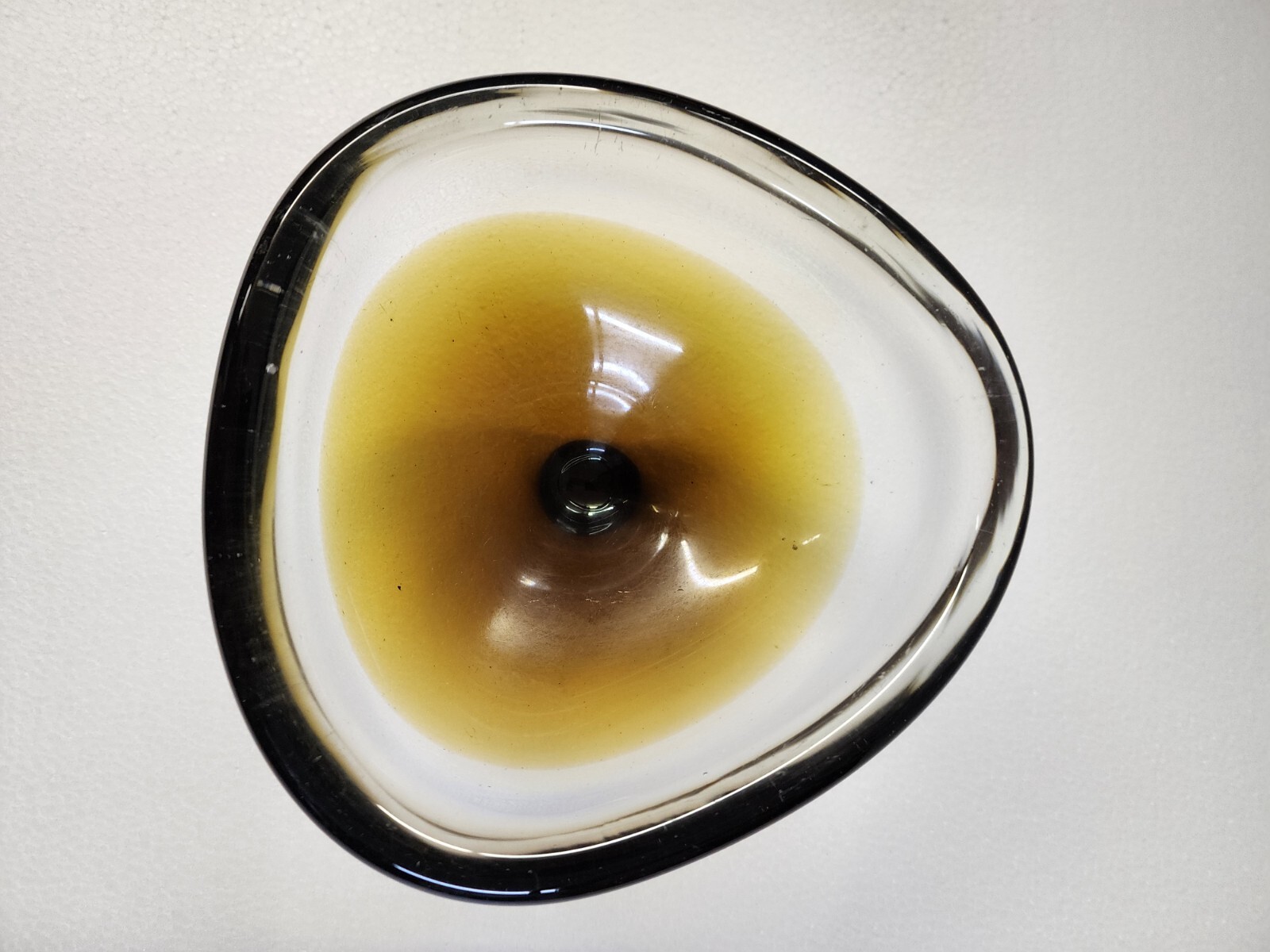 Murano Seguso clear bowl with Sommerso Gold could possible be Stueben glass?
