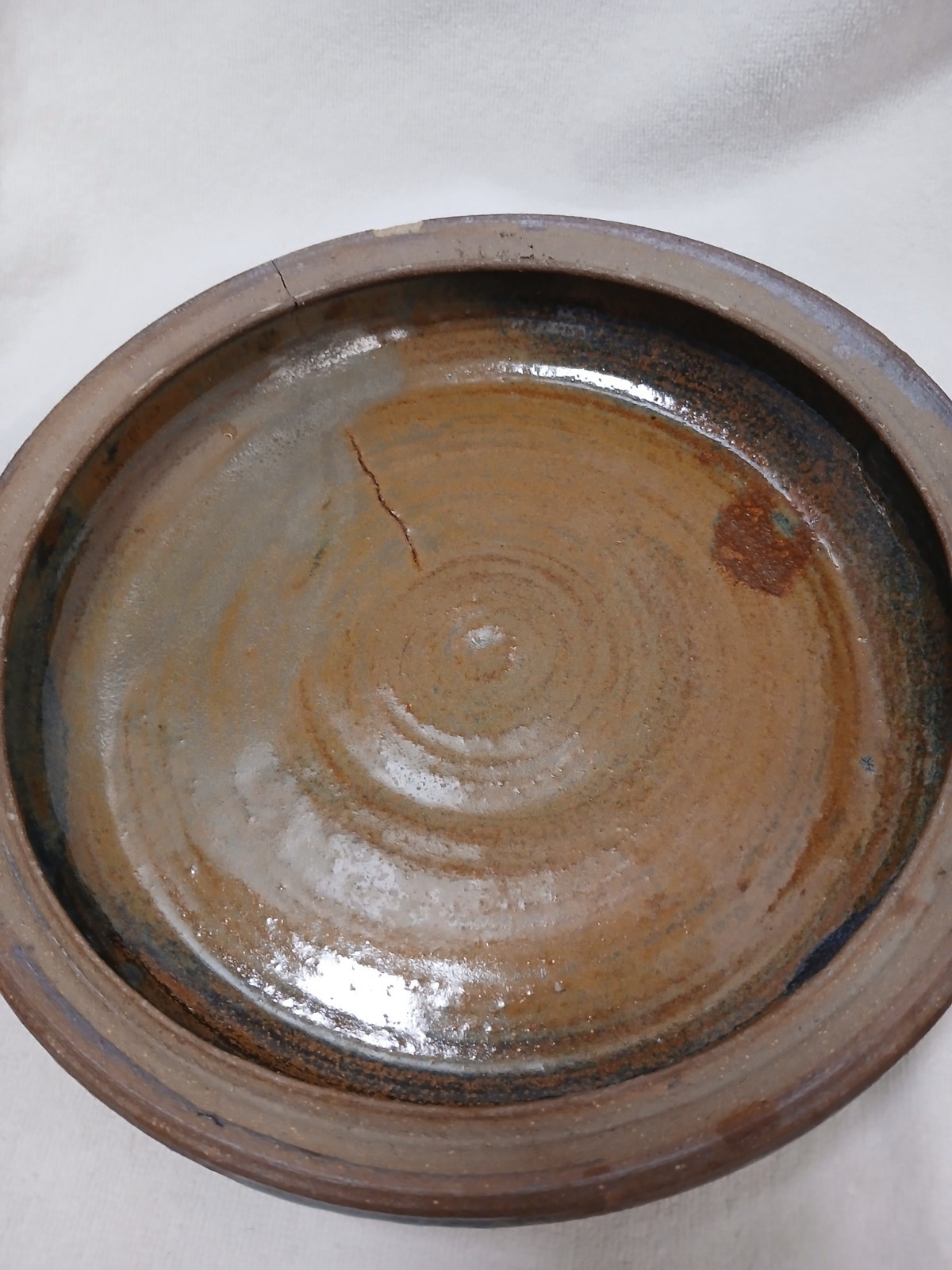 Pottery Serving Platter w Lid Exotic Party Holiday Rustic Cottagecore Farm Artsy