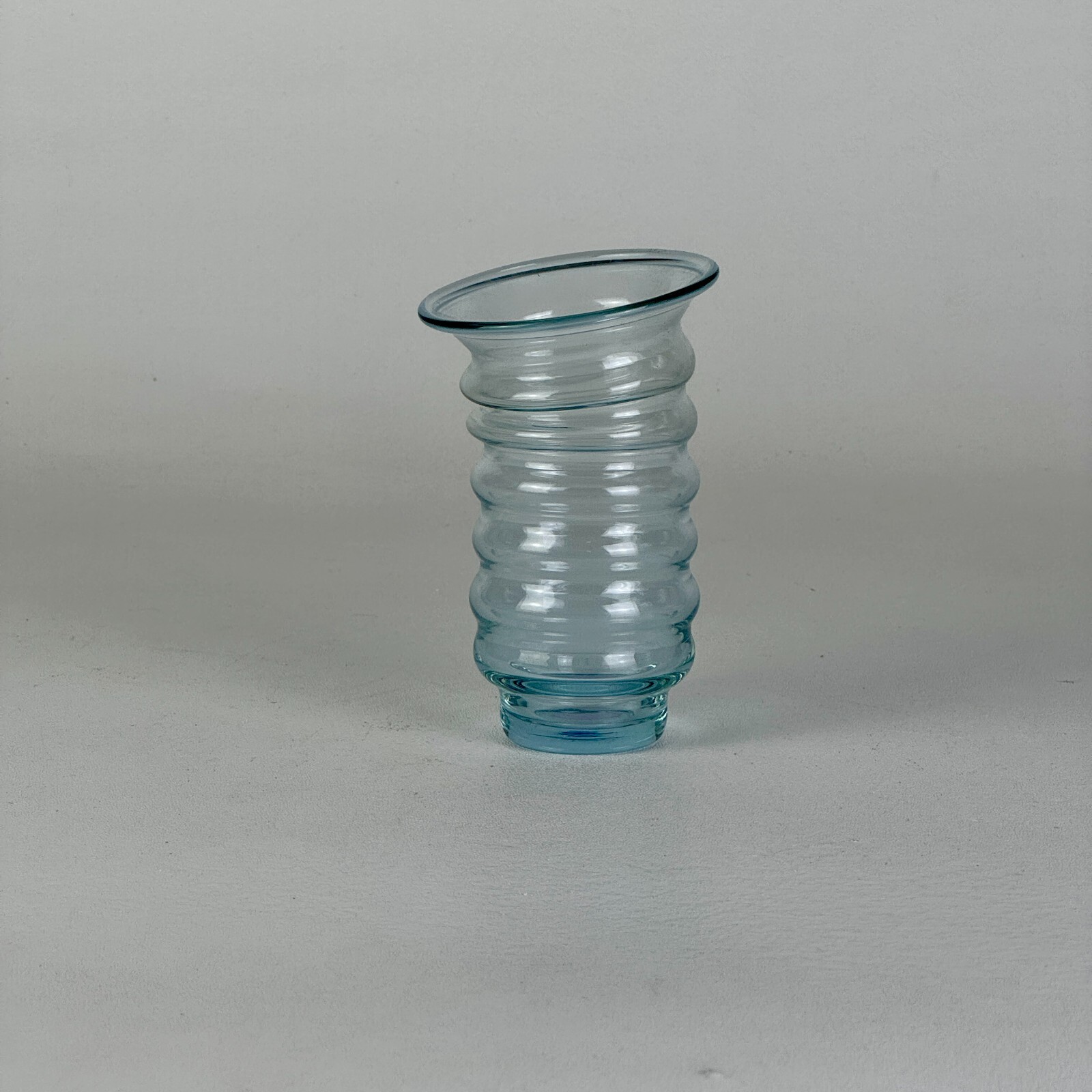 Vintage Italian Curved Art Glass Vase by Ajeto Bohemia For Alterego Italy, 1990s