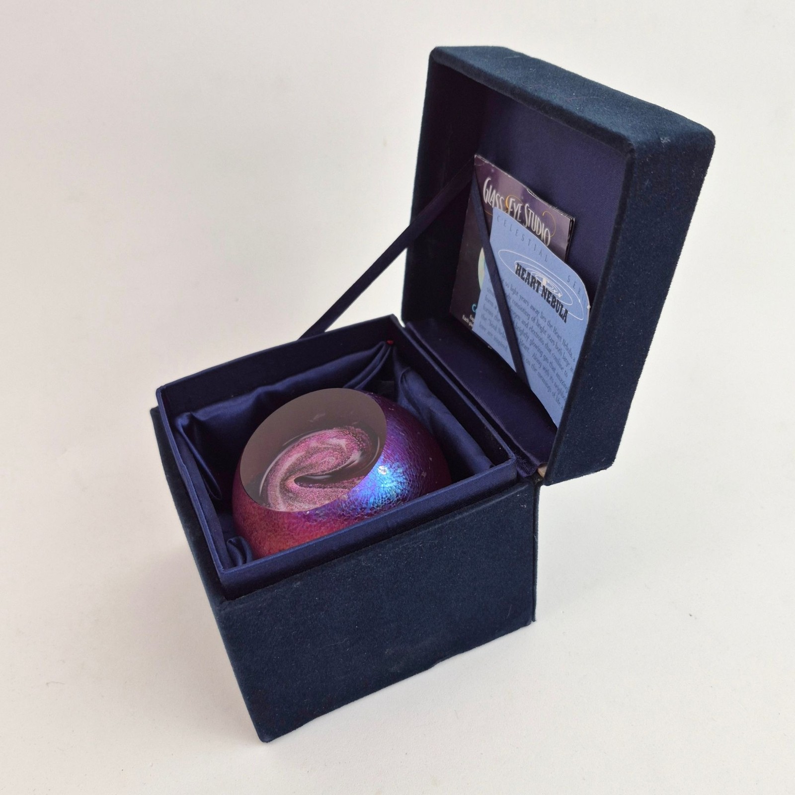 Glass Eye Studio Celestial Series Heart Nebula Art Glass Sphere Paperweight GES