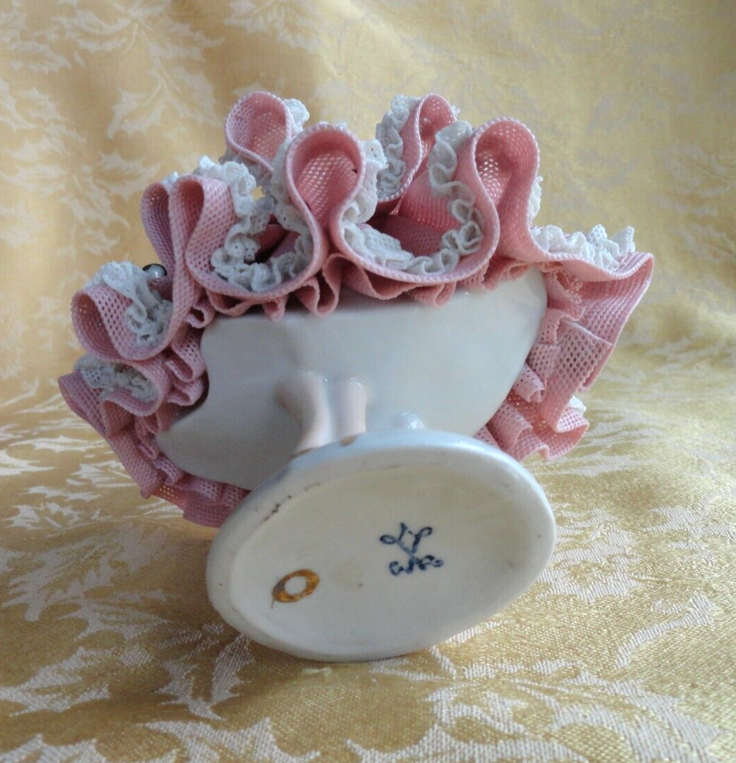 Dresden Art Lace Figurine Porzellanfabrik Wilhelm Rittirsch Germany 1950-1974
