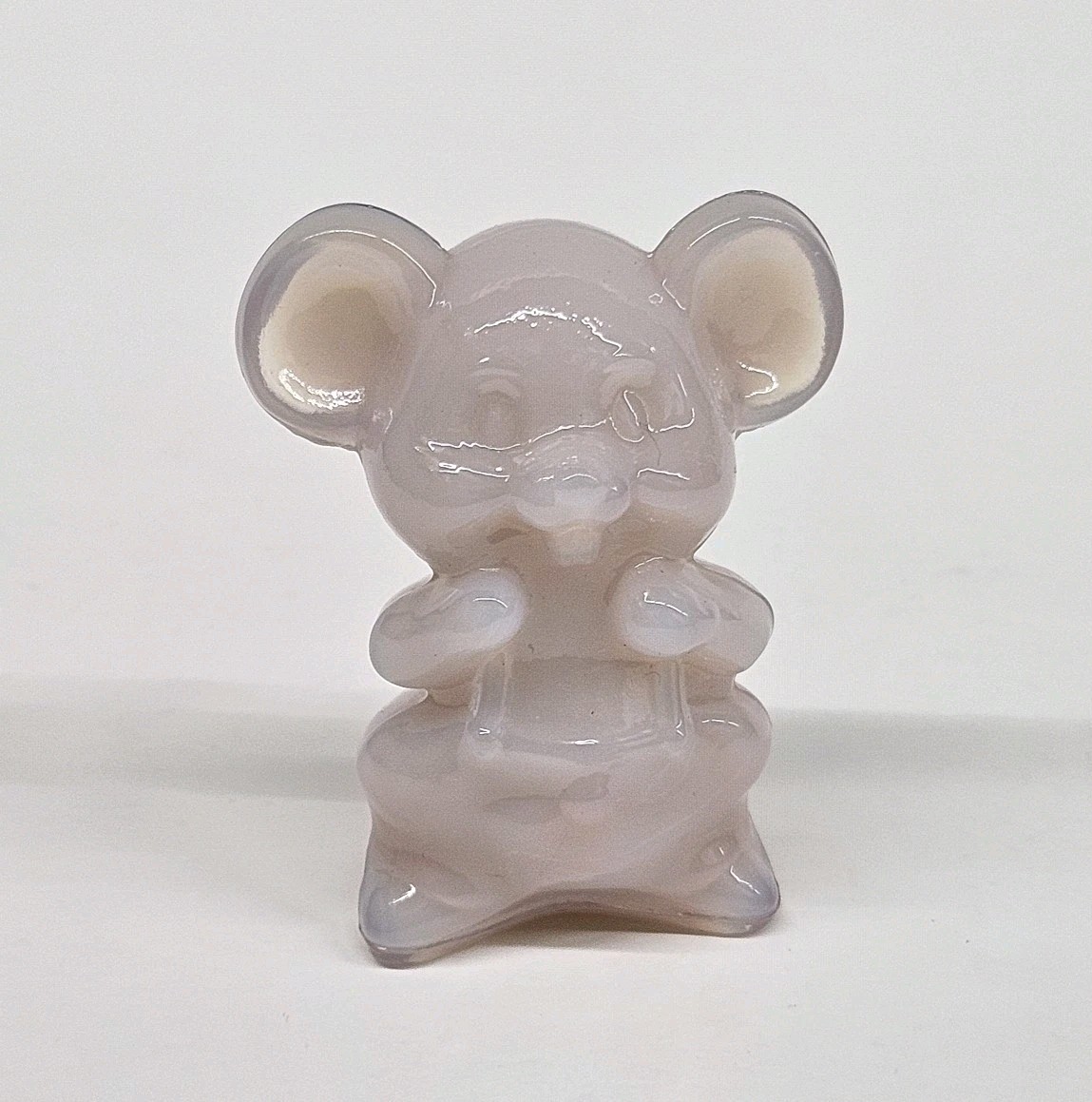 Boyd’s Crystal Art Glass Willie The Mouse Salmon