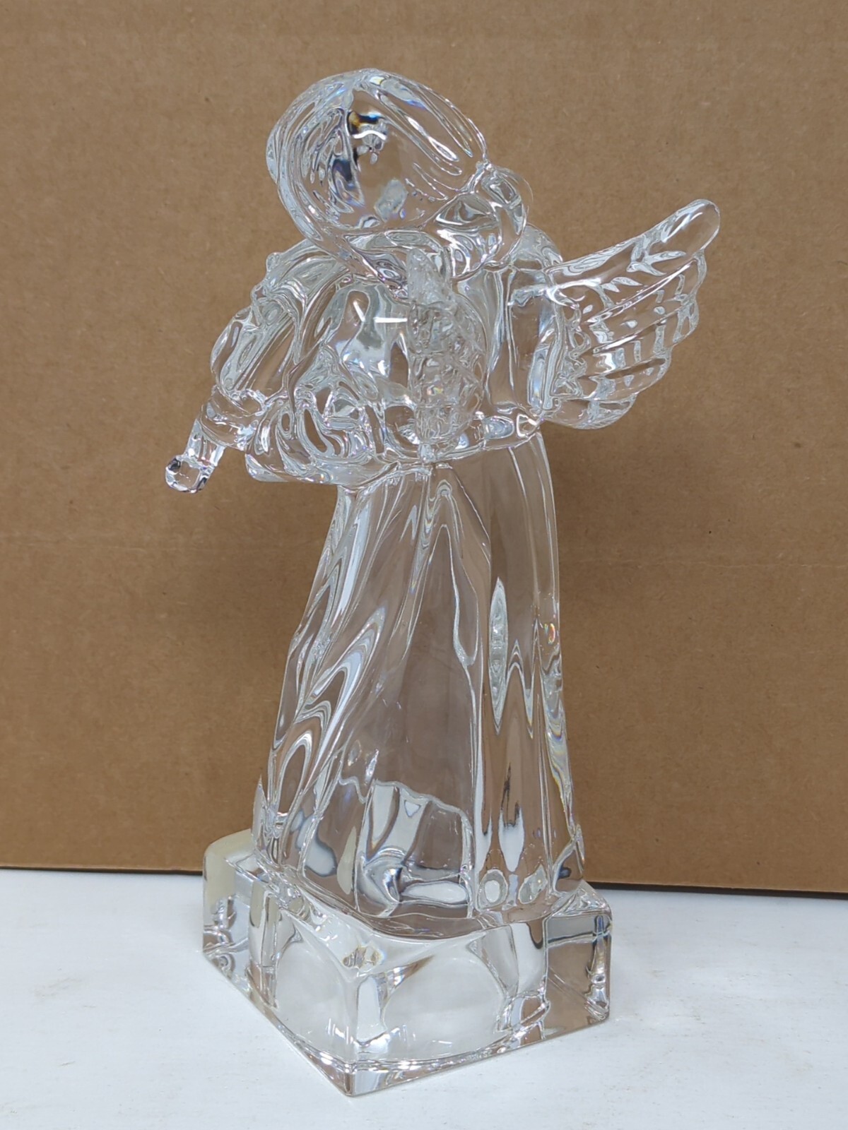 Mikasa Herald Collection German Lead Crystal Angel Playing Violin Statue