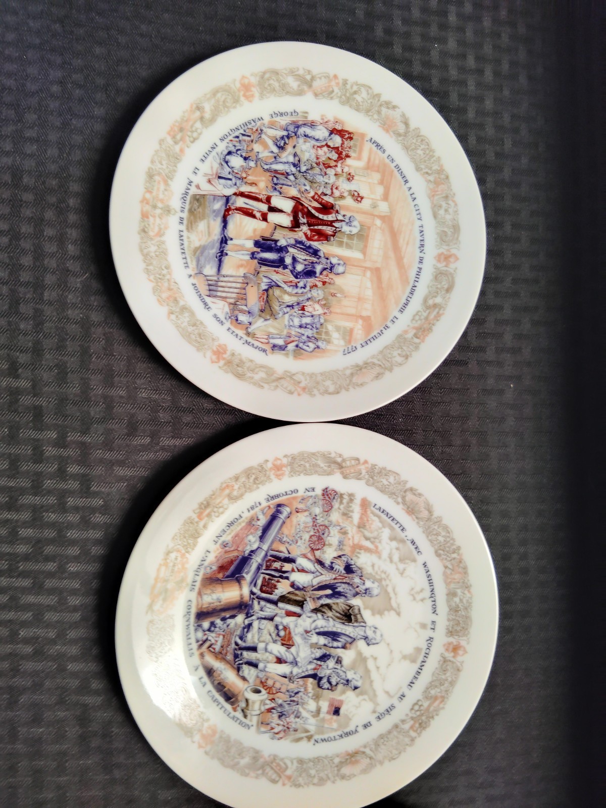 Vintage Collector Plates, Porcelain plates, historical French dishes