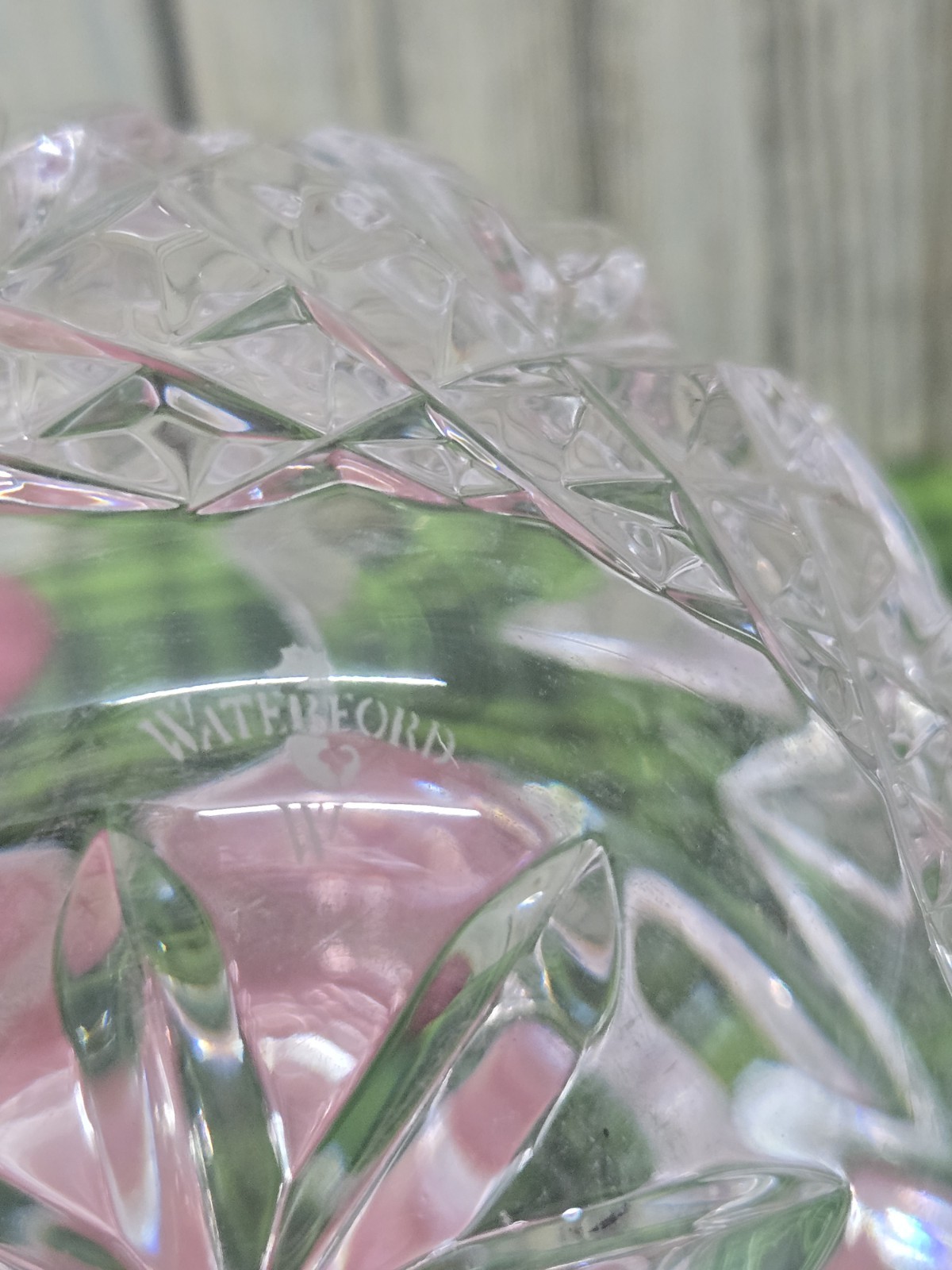 Waterford Crystal Lismore Small Rose Bowl Vase 3.5″ Acid Etched Waterford Mark 6