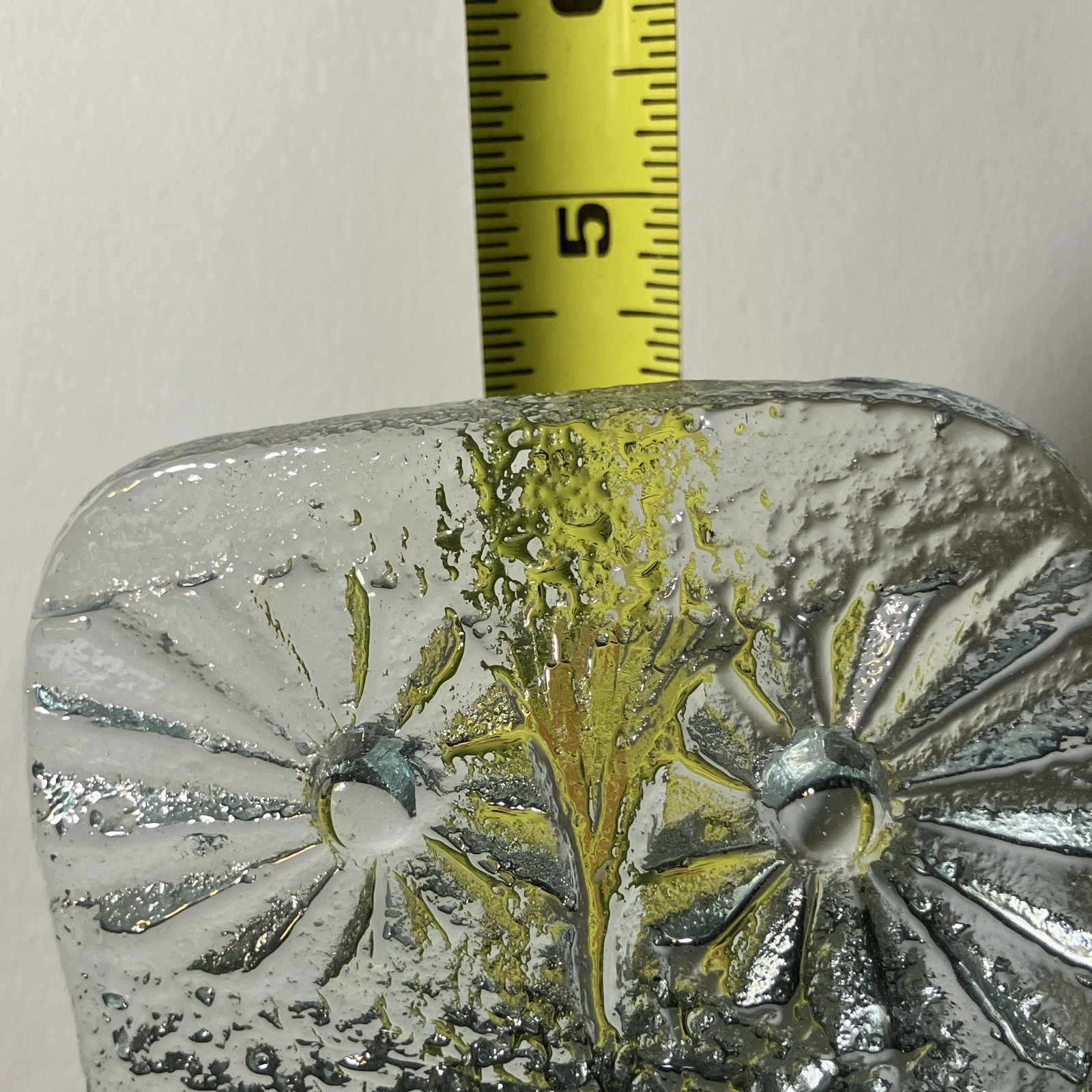 Clear Textured Molded Glass Owl Paperweight Decorative Clear Glass Paperweight