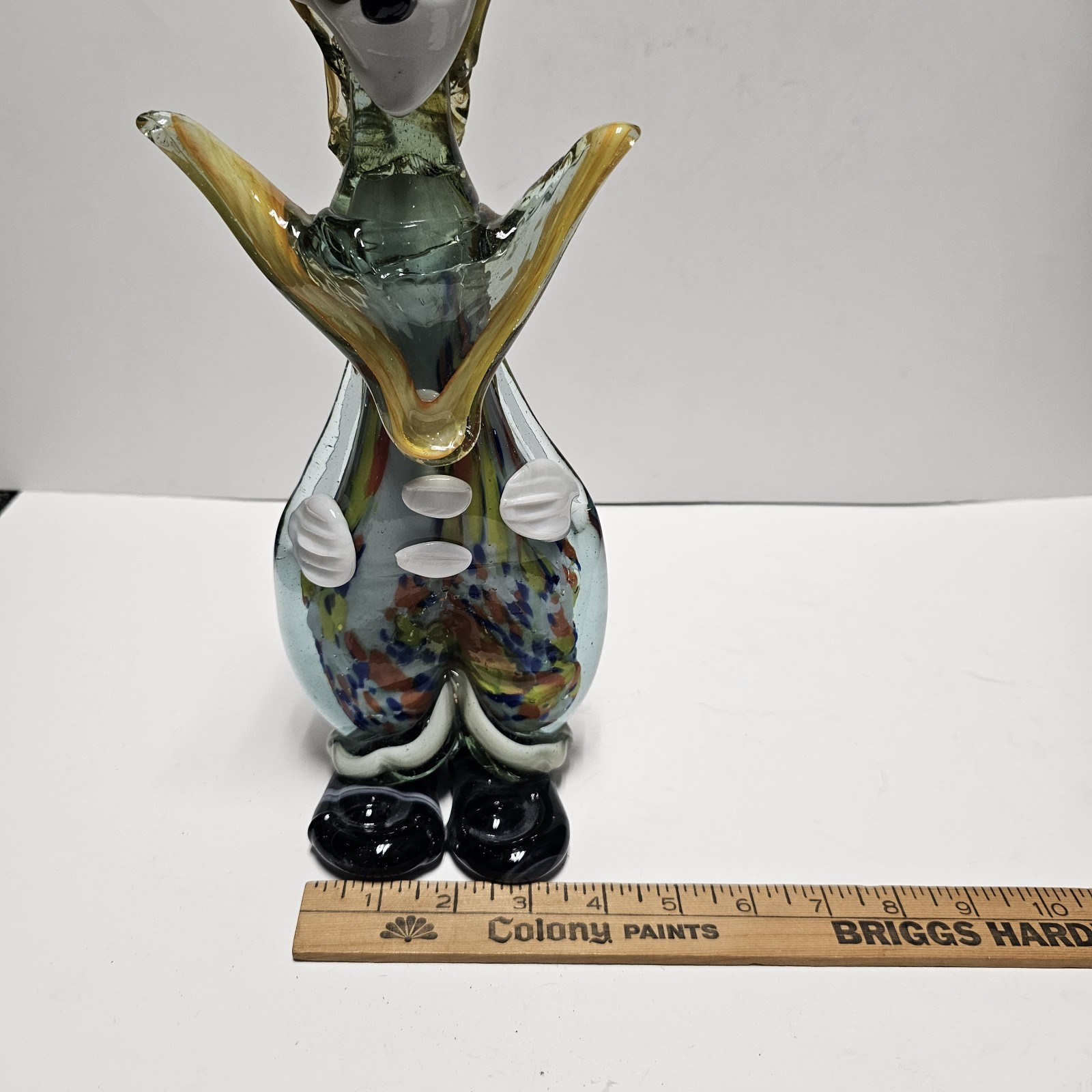 Vintage Murano Circus Clown Hand Blown Art Glass Figurine Sculpture 13″ Tall