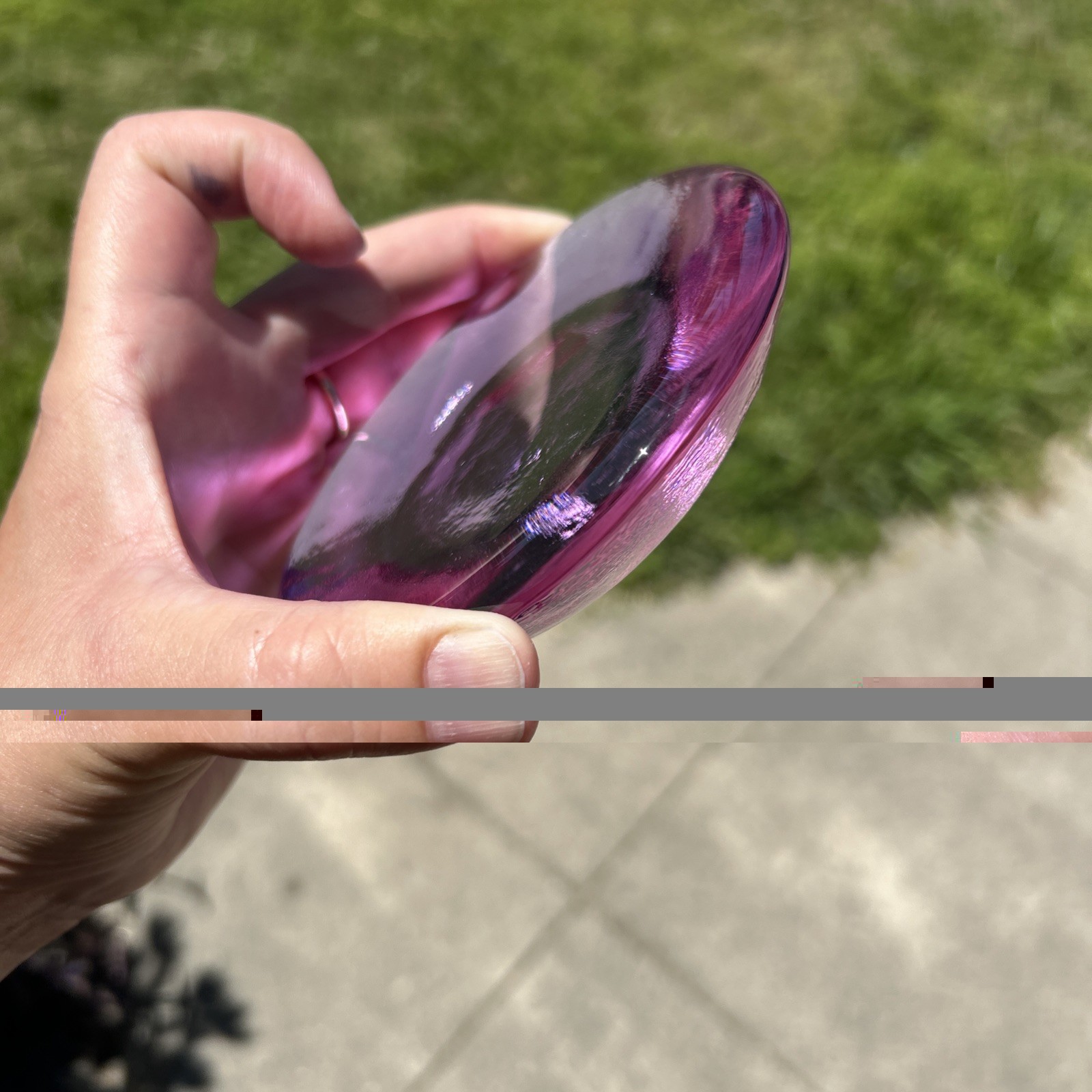 Fire and Light Recycled Glass Candle Pedestal Neodymium 4.5″ Purple