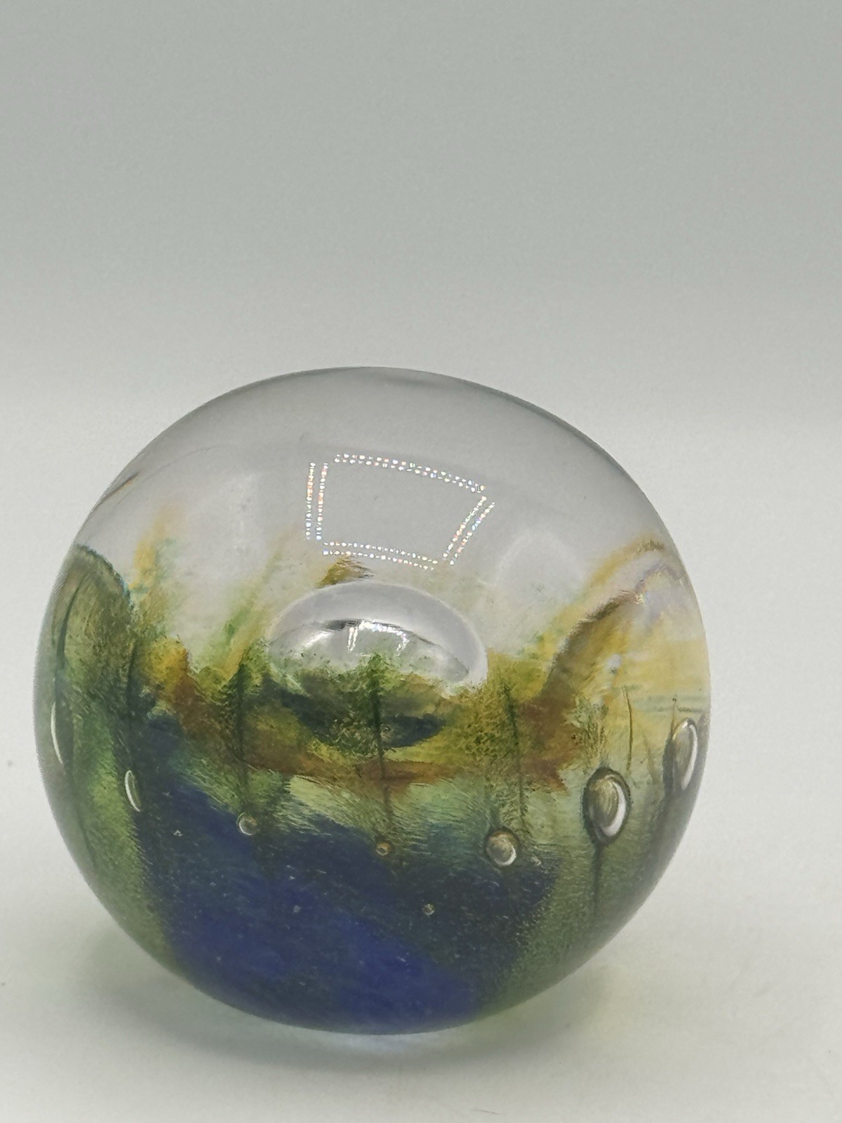 Fred Wilkerson Art Glass Paperweight ~ Signed & Dated 2001