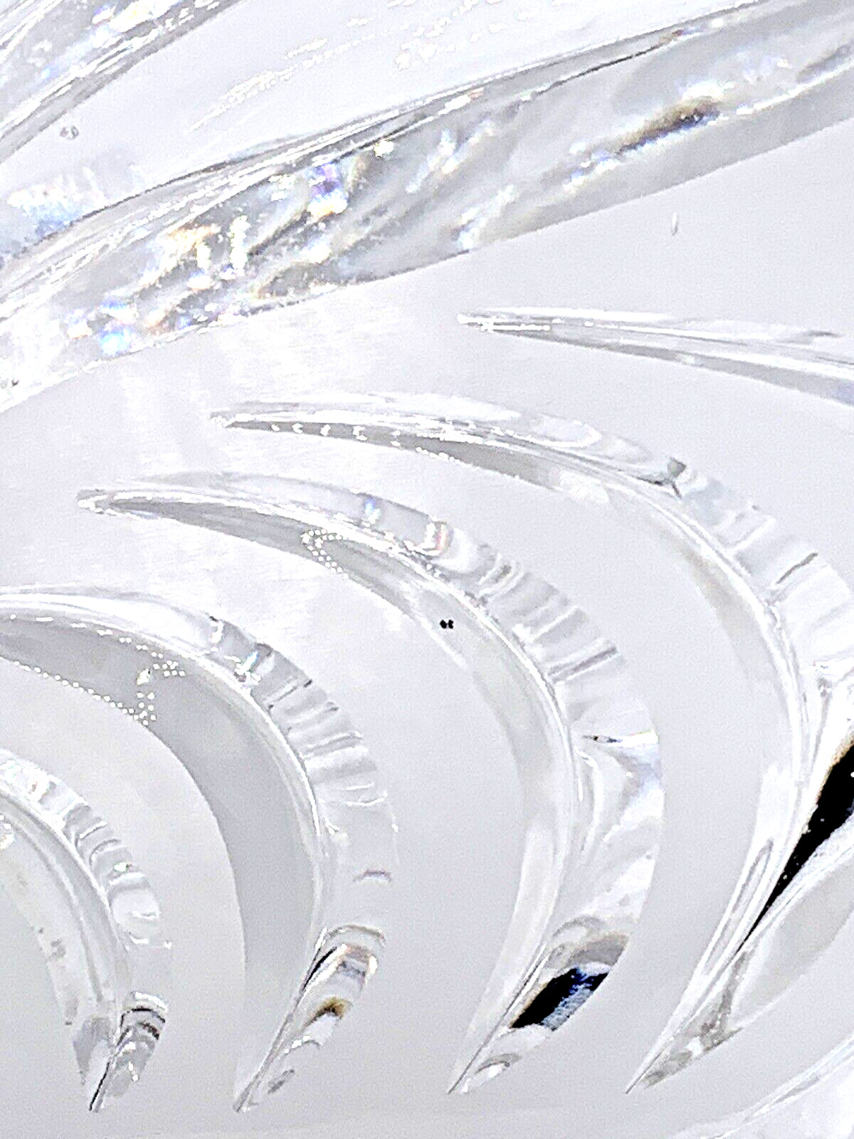 Crystal Clear Industries 24% Lead Crystal Frosted Clear Swan Bowl Vase Inches