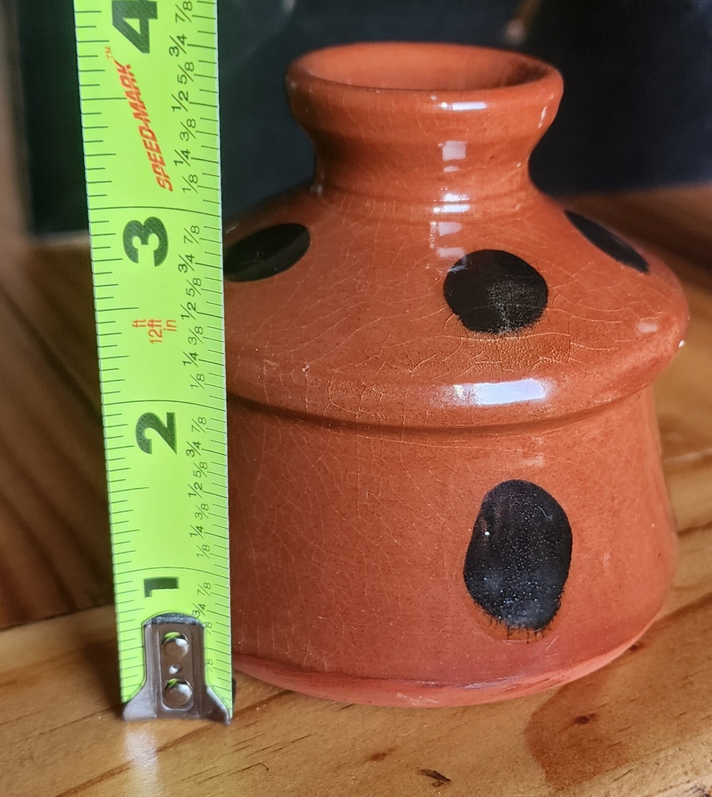 Vintage Mel Nutt Ceramic Inkwell Vase Handthrown Artist Signed Redware Stoneware