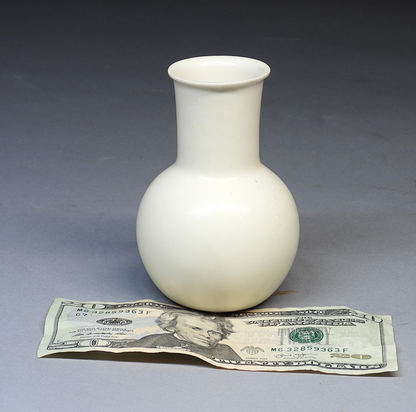 1944 Rookwood Blanc de Chine Chinoiserie Diminutive Art Pottery Vase #6567