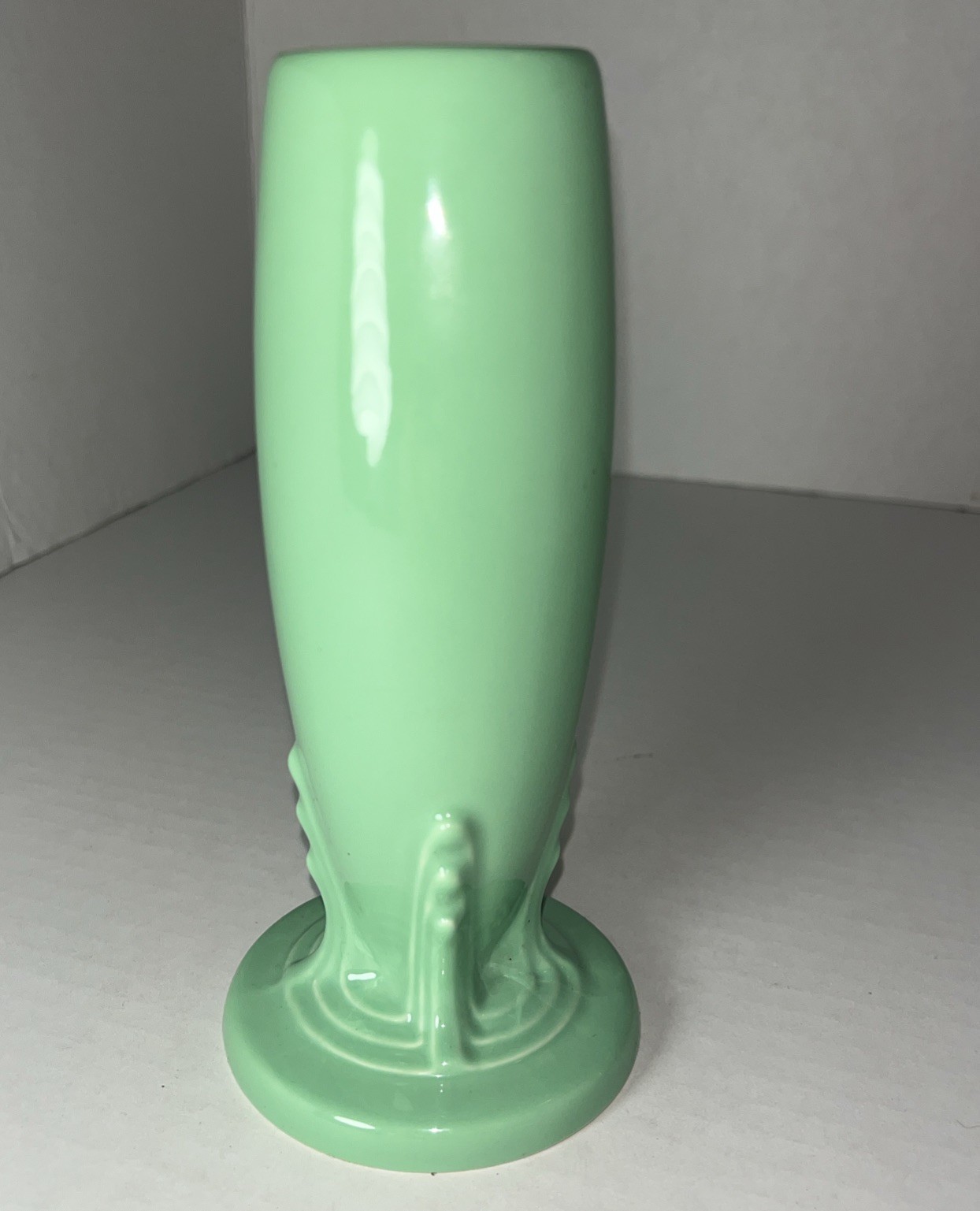 Homer Laughlin Fiesta Ware Sea Mist Green Ceramic Art Deco Bud Vase,