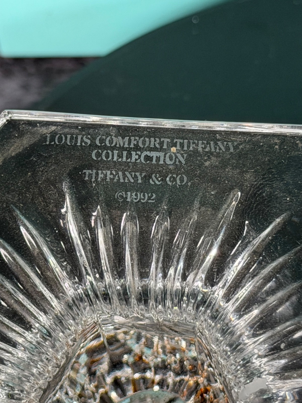 Vintage TIFFANY & CO Louis Comfort 1992. 2 Crystal Candlestick Candle Holders.