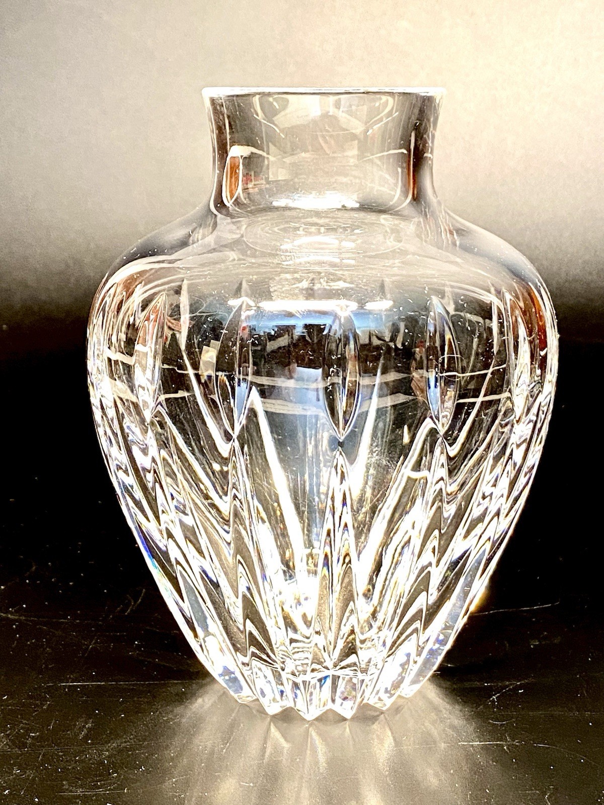 Vintage Cameo Atlantis Crystal of Portugal Lead Crystal Vase Circa 1972 – 1996