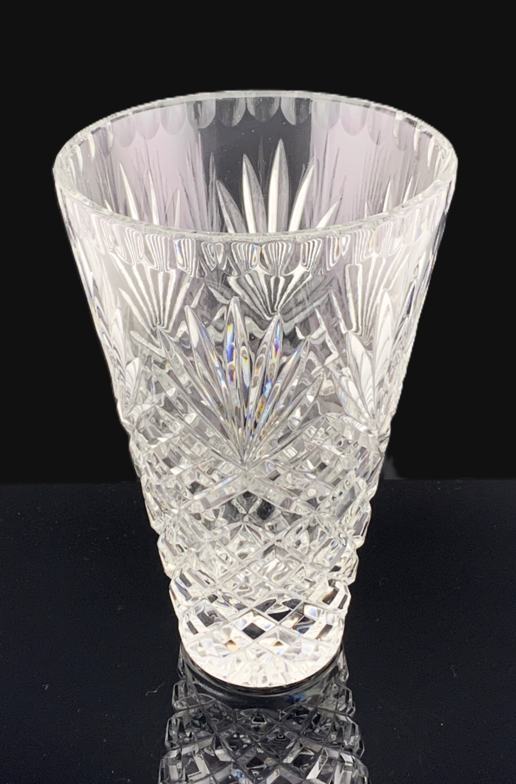 Crystal Clear Industries Poland Cut Crystal Vase 8 in